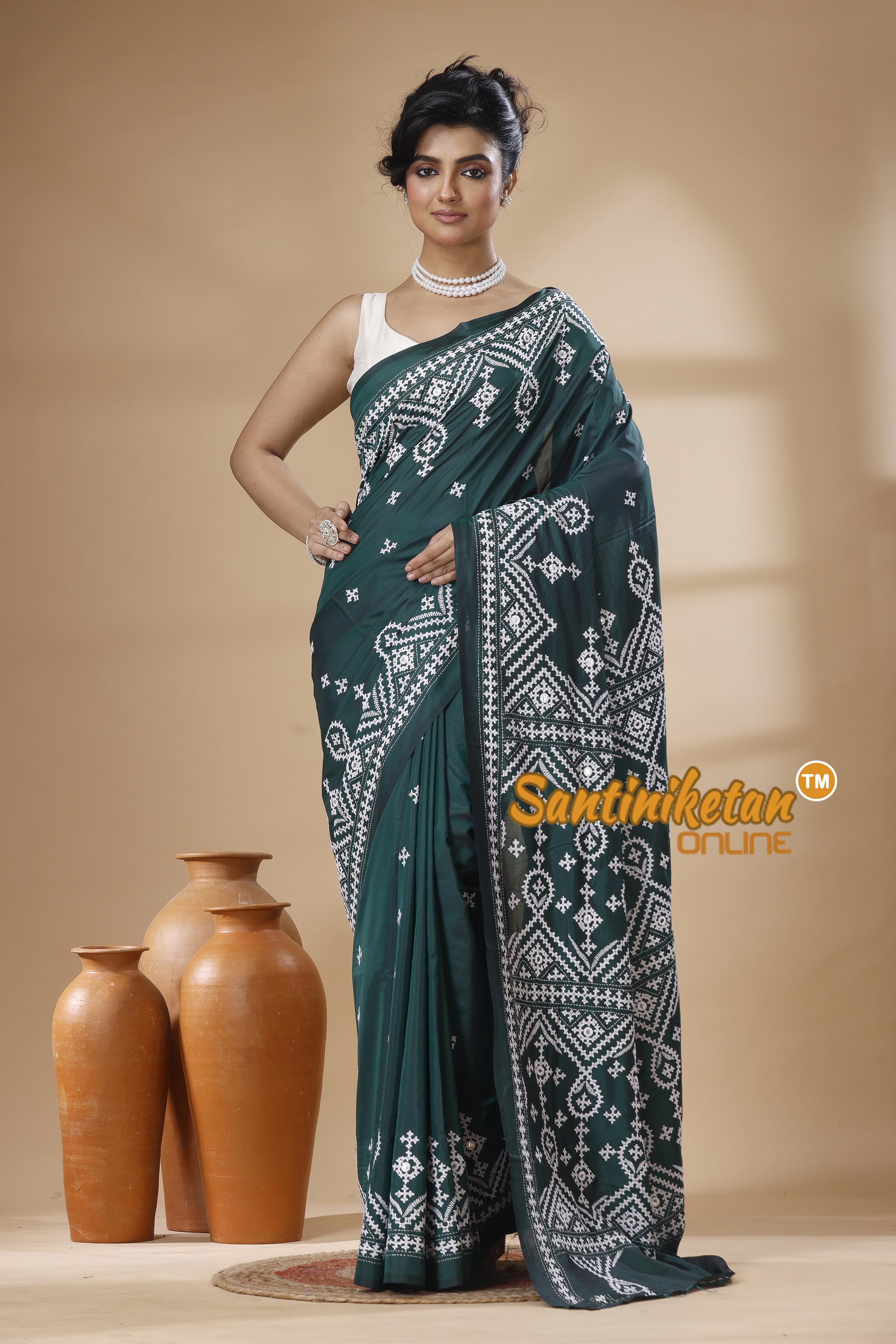 Bangalore Silk Gujrati Stitch Saree SN202626162