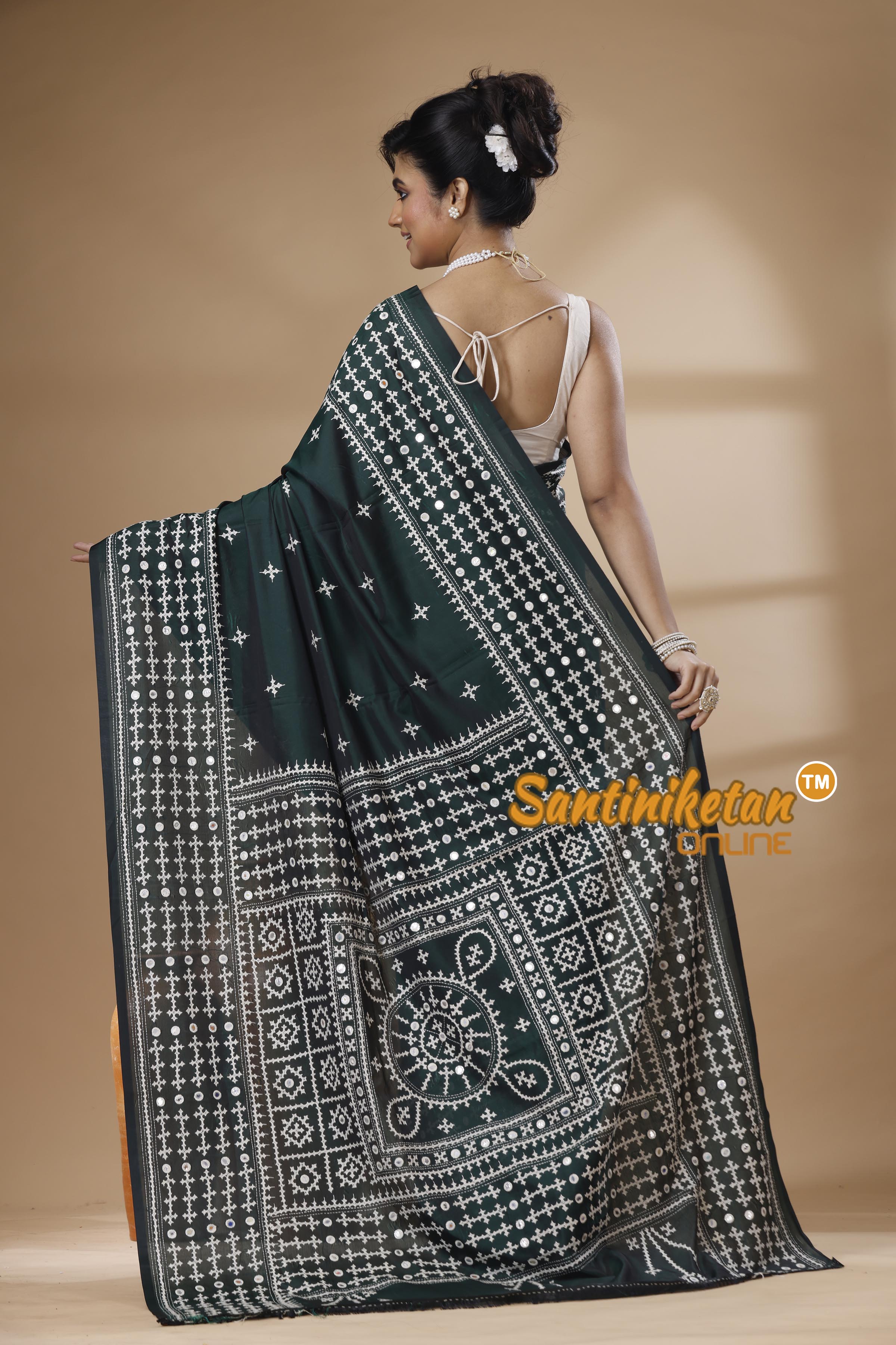 Bangalore Silk Gujrati Stitch Saree SN202626174