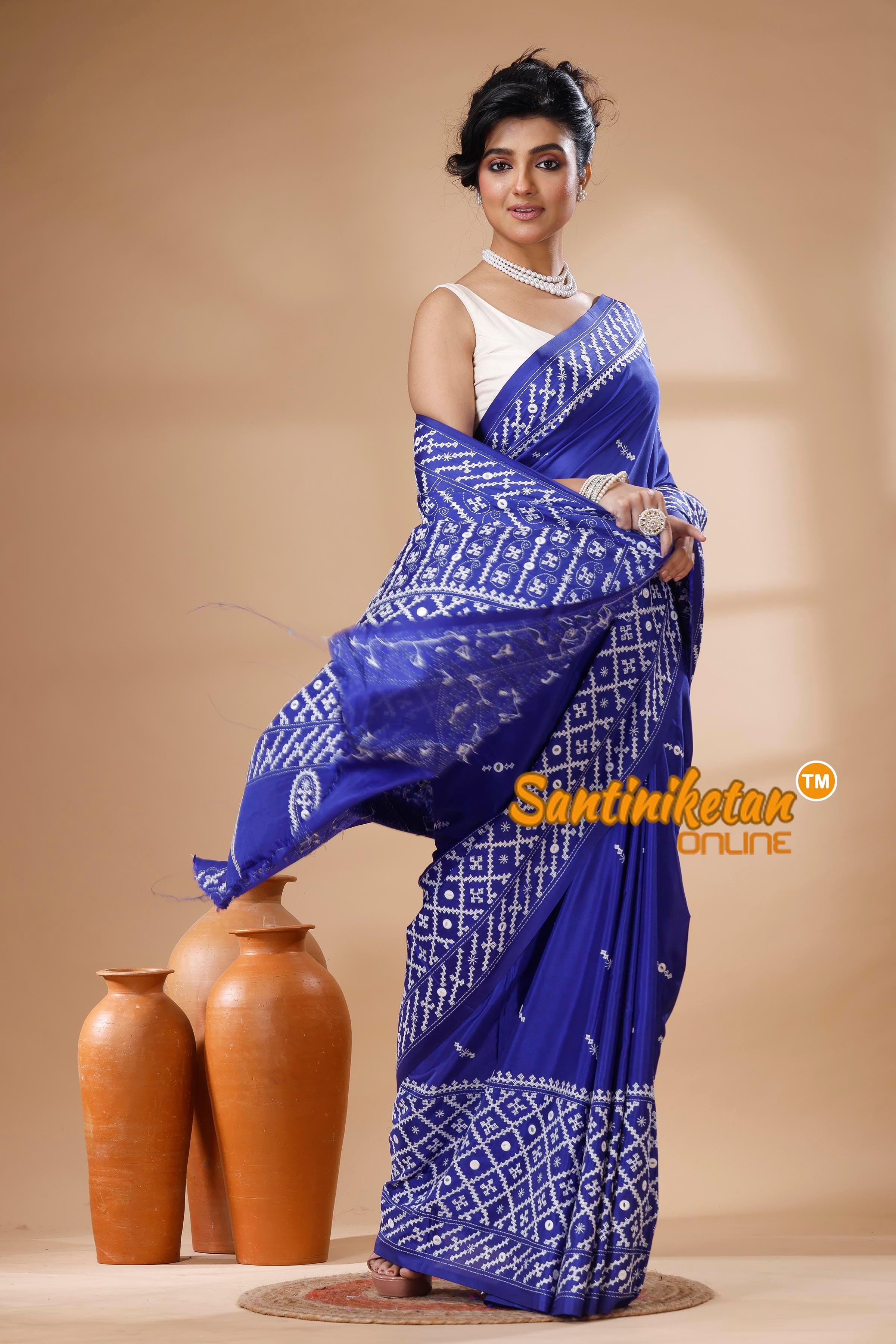 Bangalore Silk Gujrati Stitch Saree SN202626192