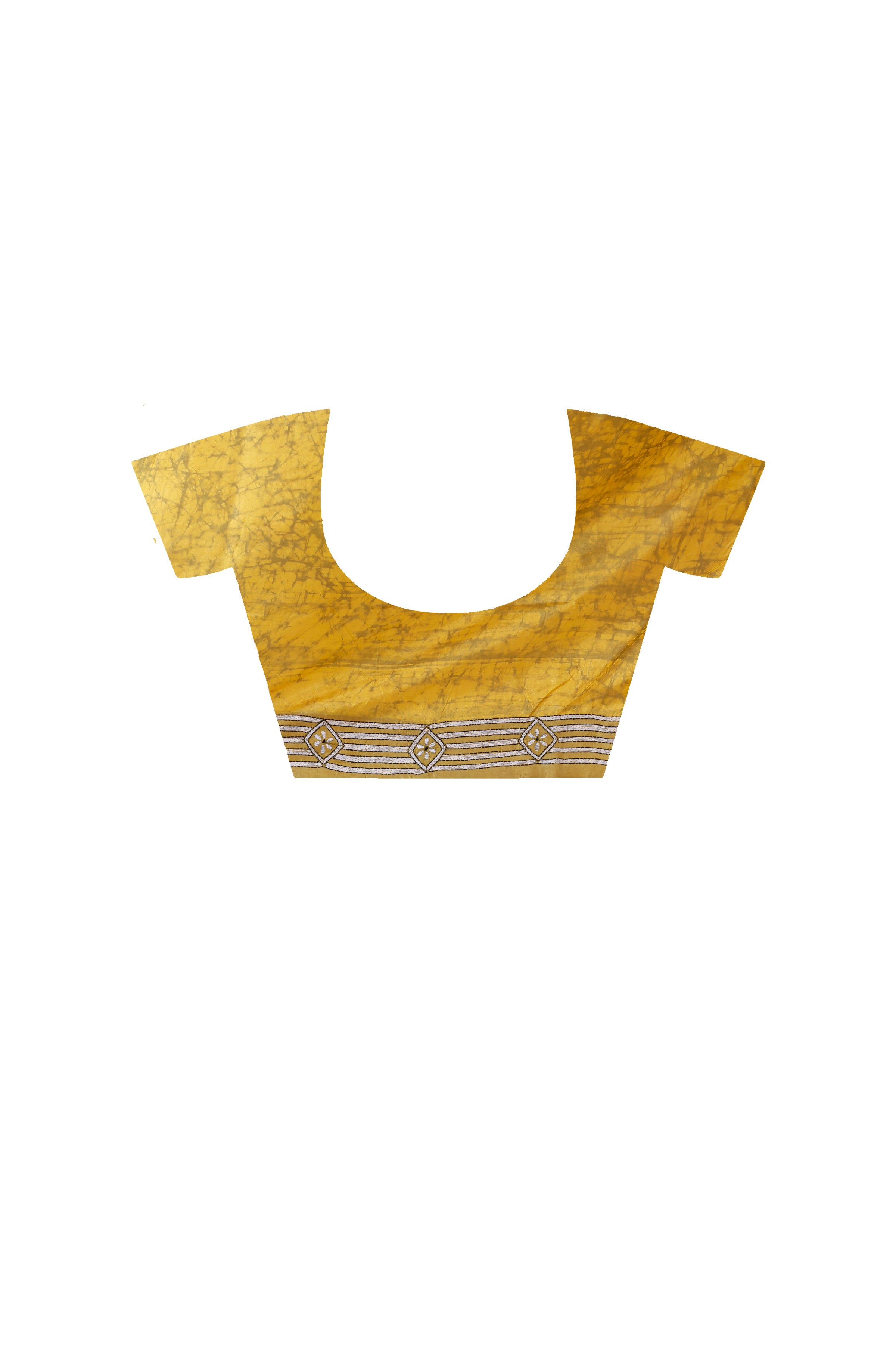 Bangalore Silk Batik Kantha Stitch Saree