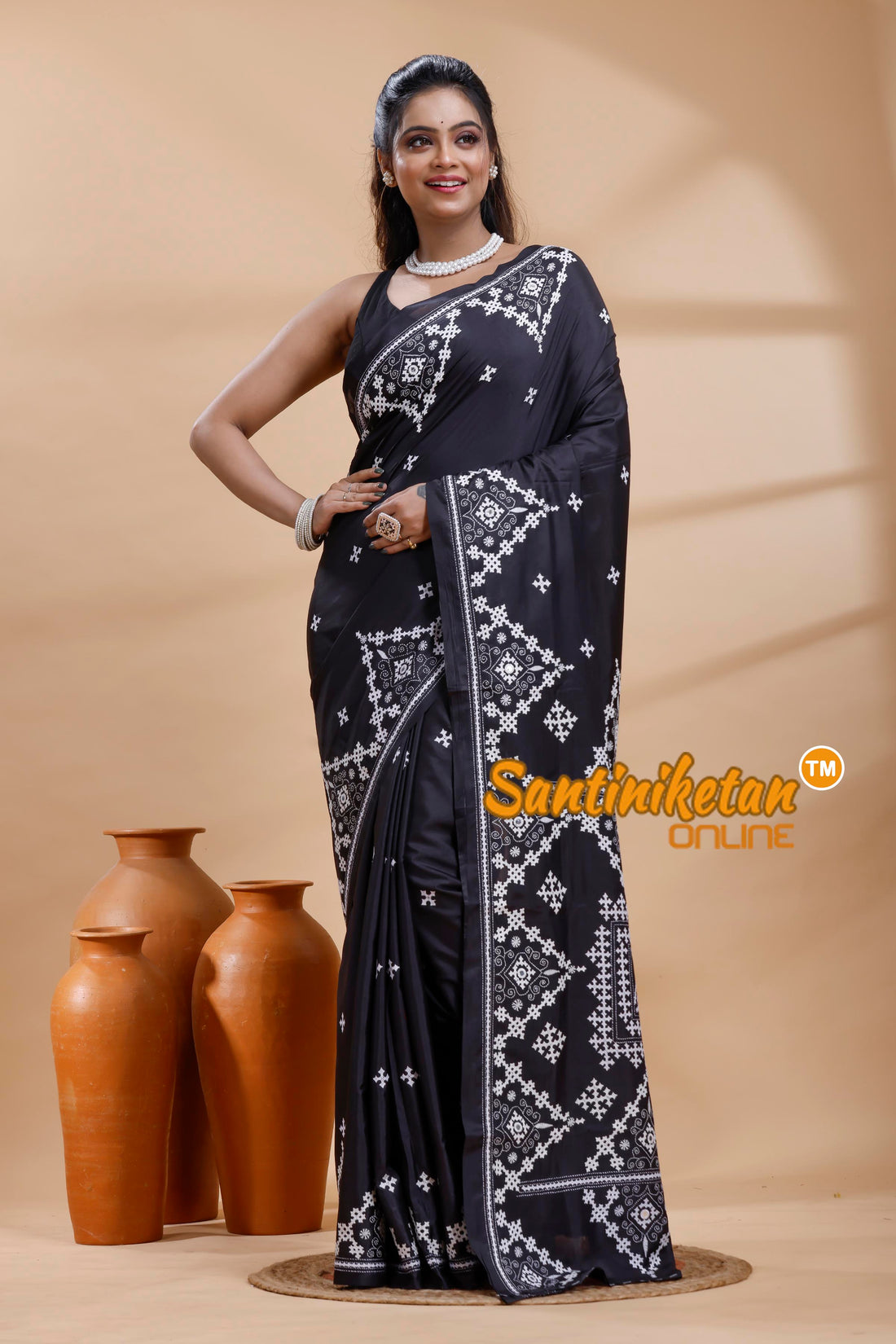 Bangalore Silk Gujrati Stitch Saree