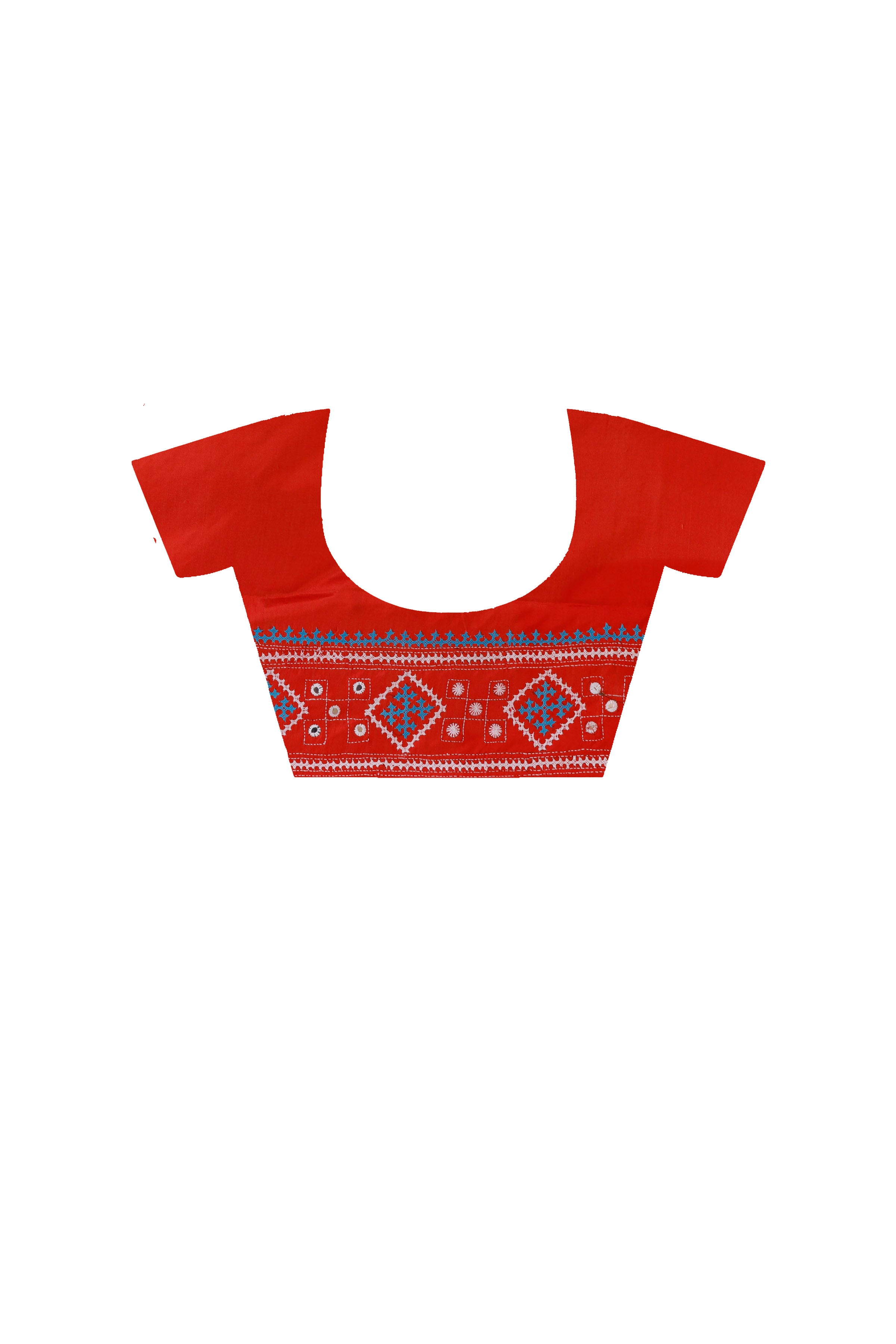 Bangalore Silk Gujrati Stitch Saree