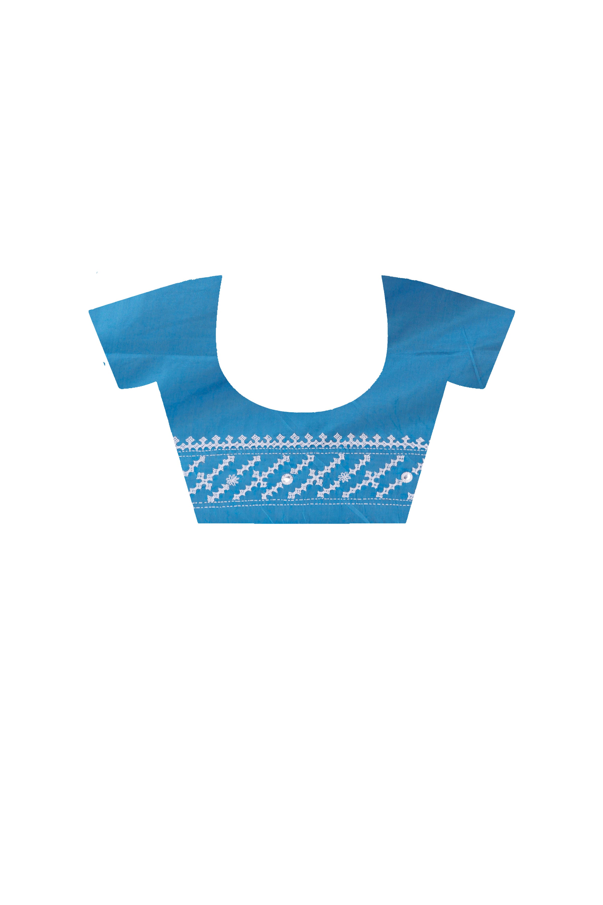 Bangalore Silk Gujrati Stitch Saree