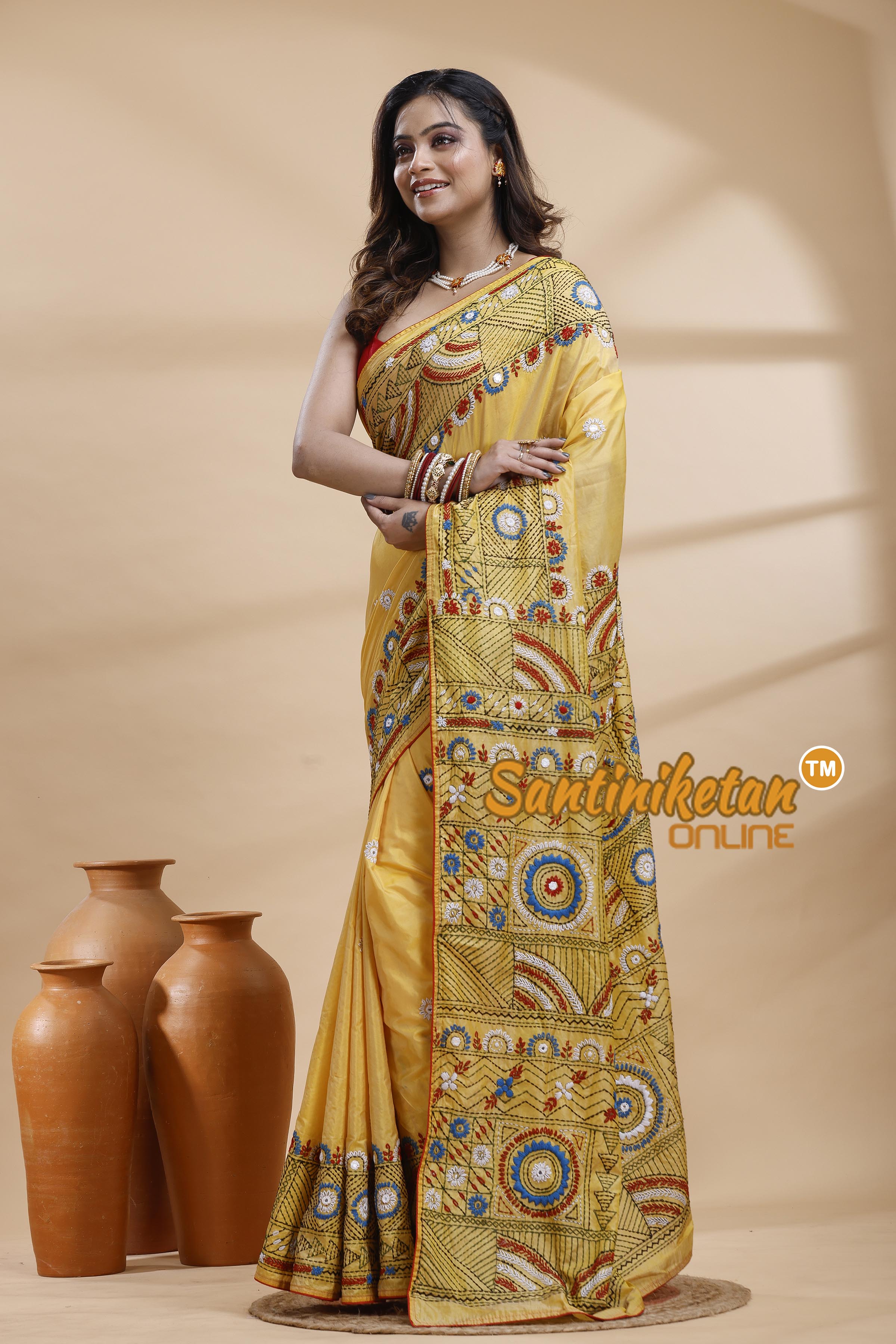 Bangalore Silk Lambani Stitch Saree