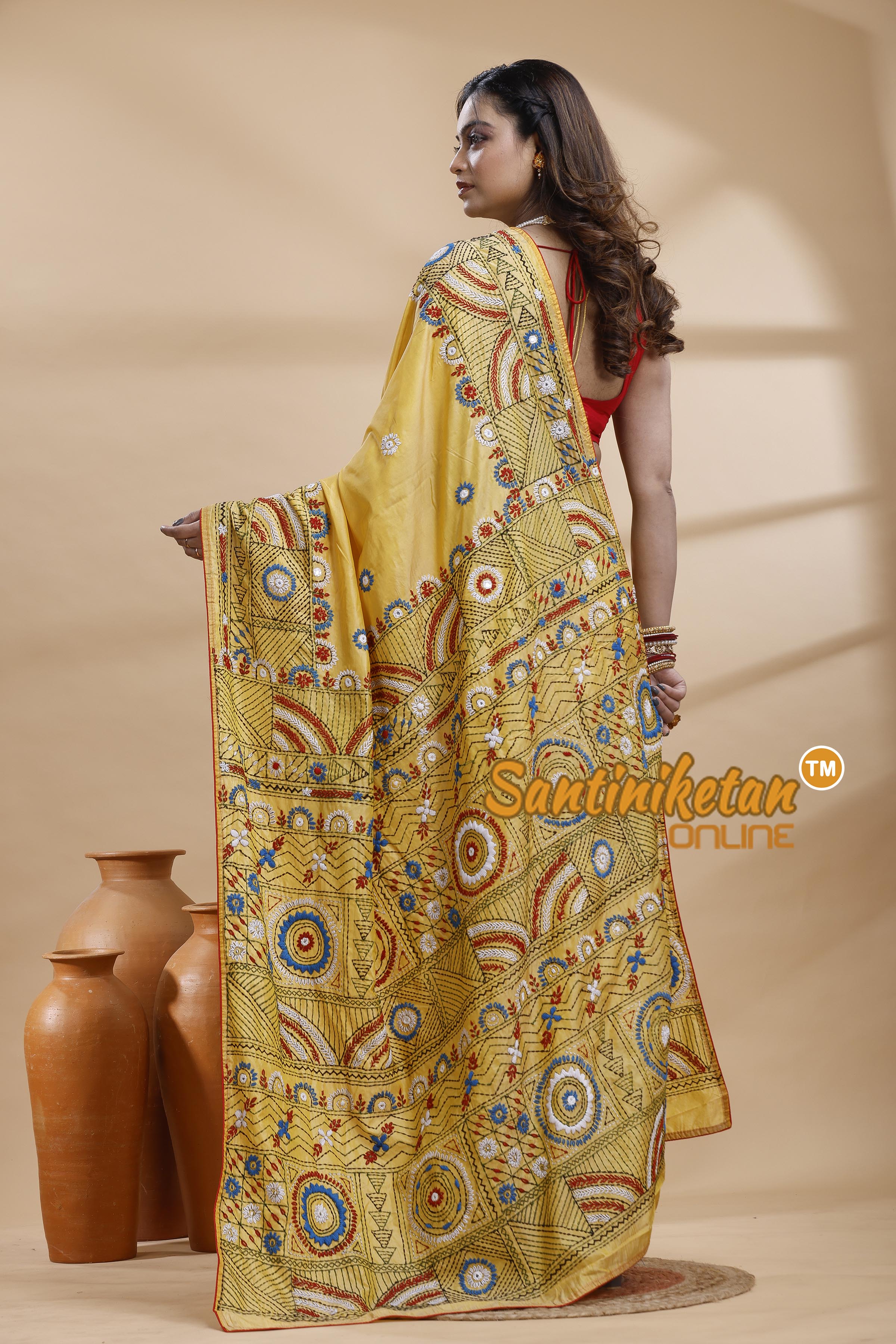 Bangalore Silk Lambani Stitch Saree