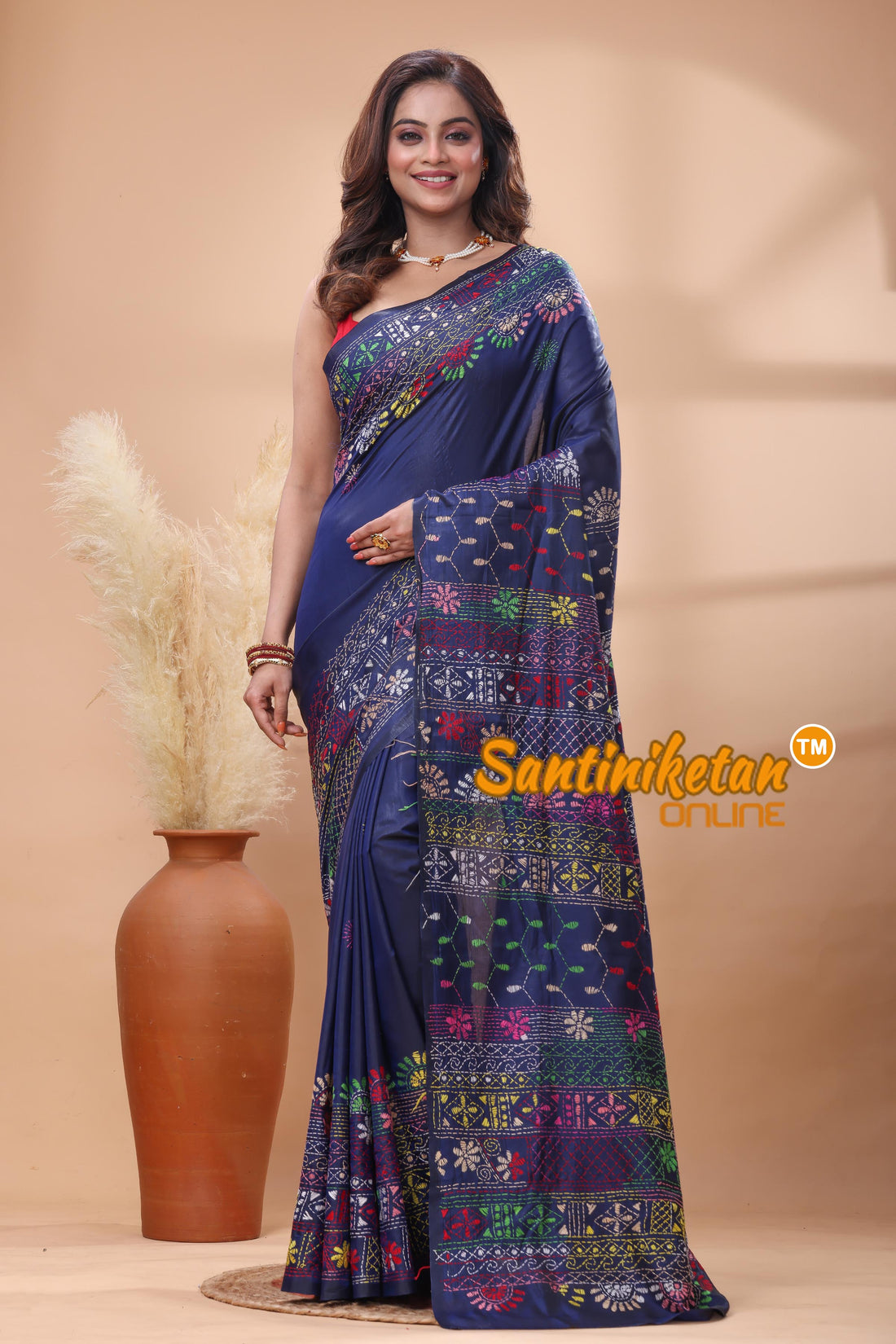 Bangalore Silk Lambani Stitch Saree