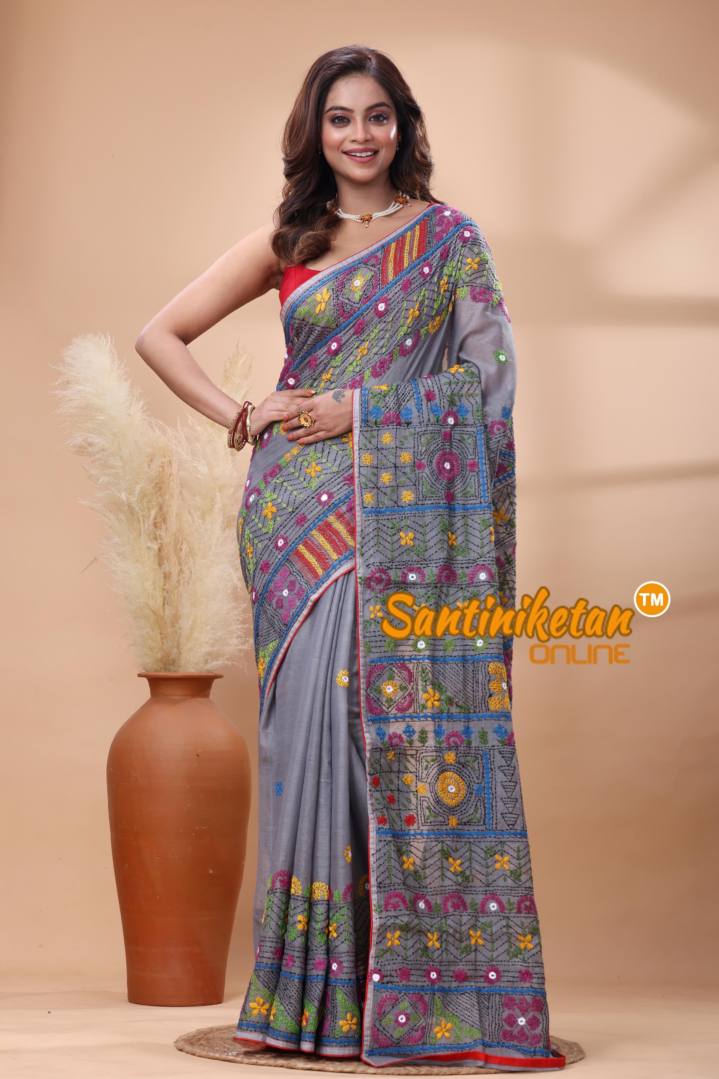 Half Tussar Lambani Stitch Saree