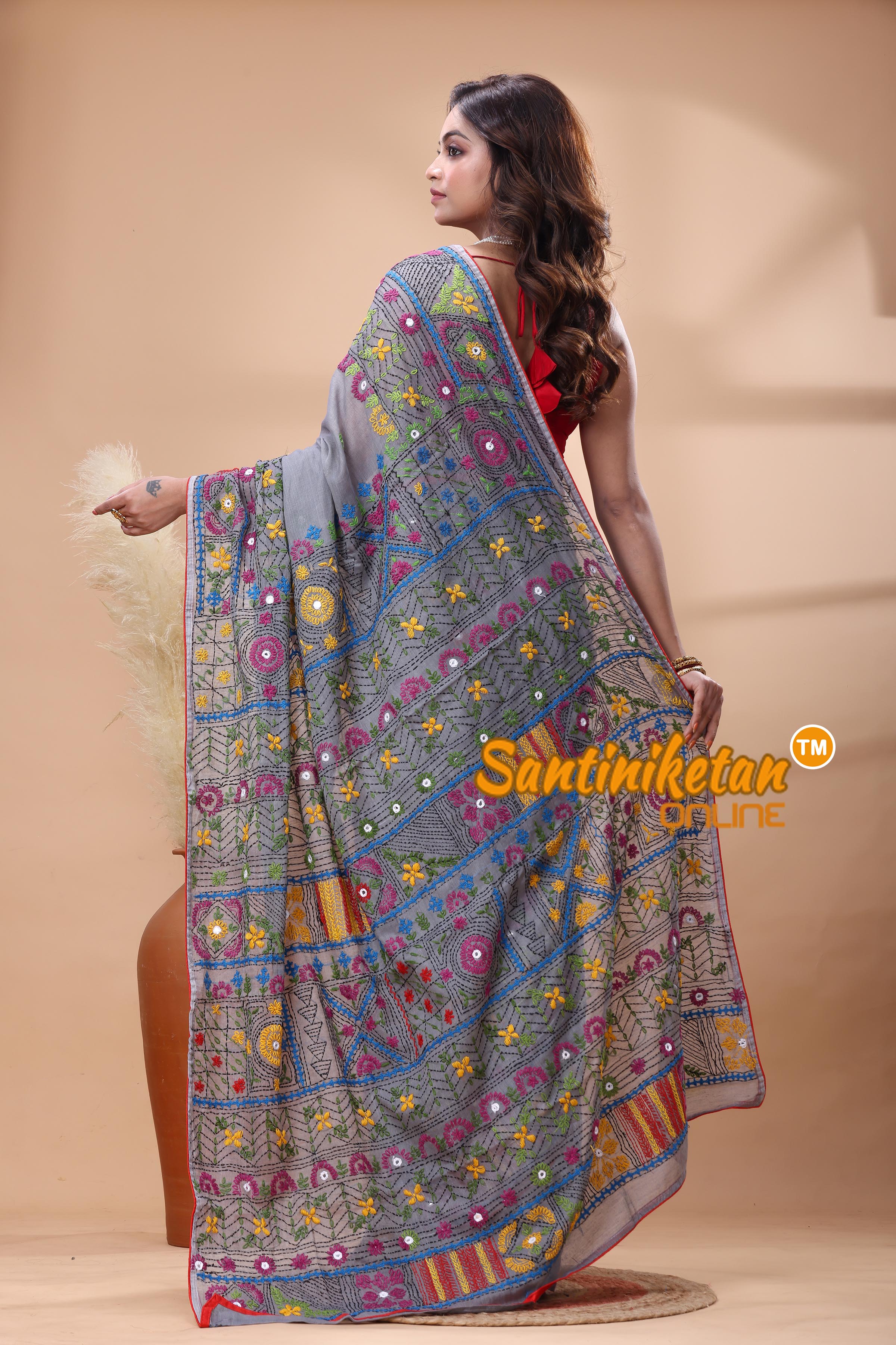 Half Tussar Lambani Stitch Saree