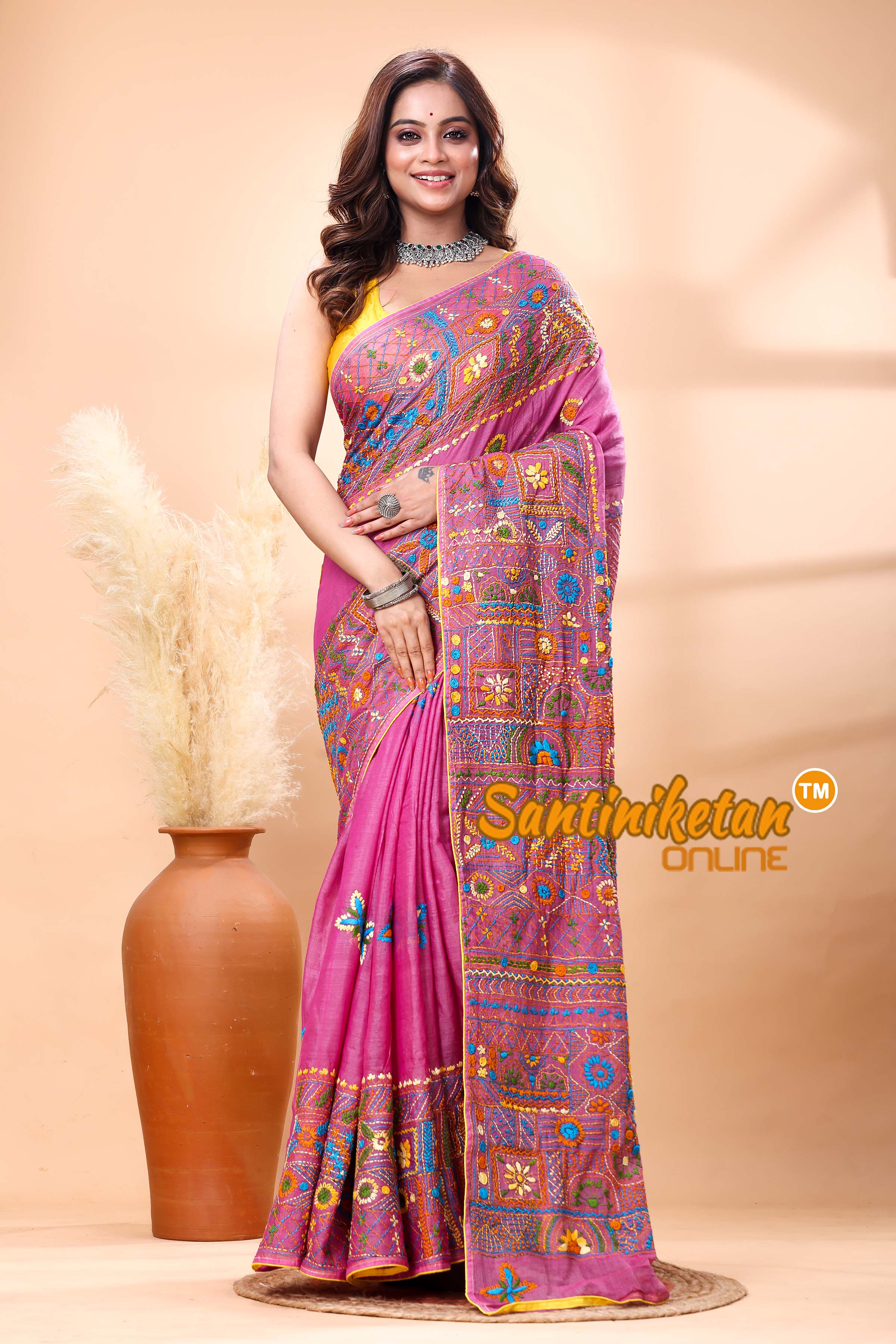 Half Tussar Lambani Stitch Saree