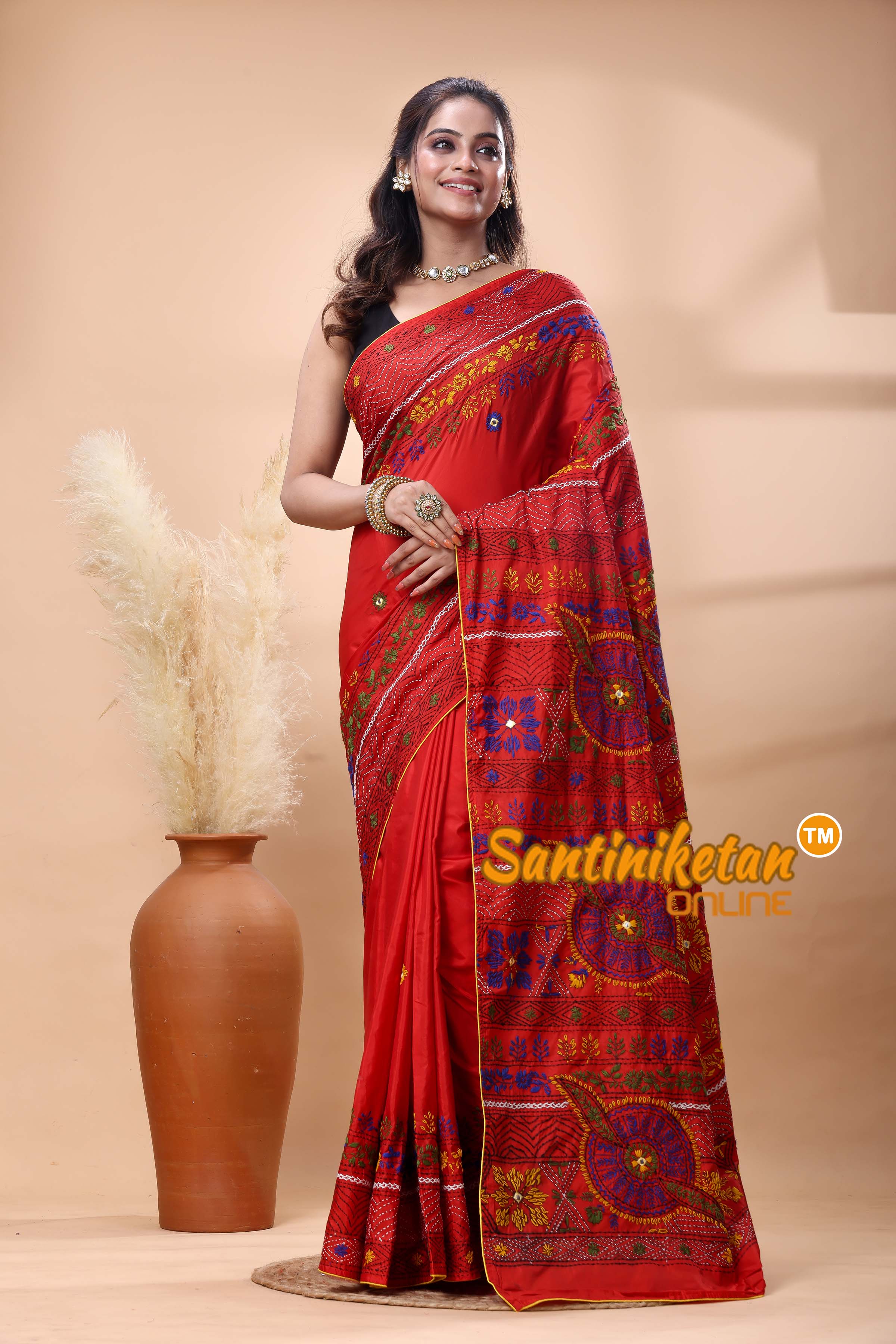 Bangalore Silk Lambani Stitch Saree