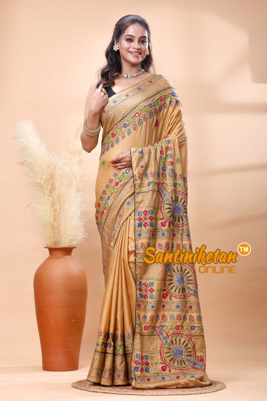 Bangalore Silk Lambani Stitch Saree