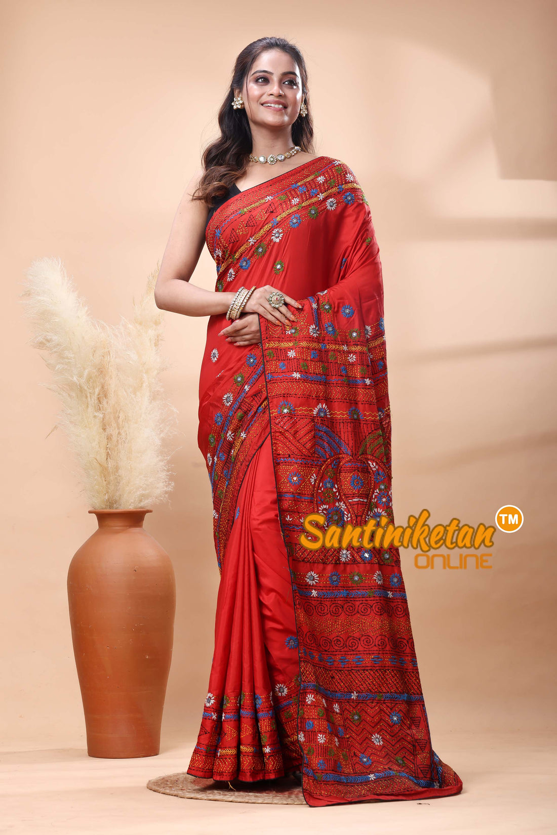 Bangalore Silk Lambani Stitch Saree