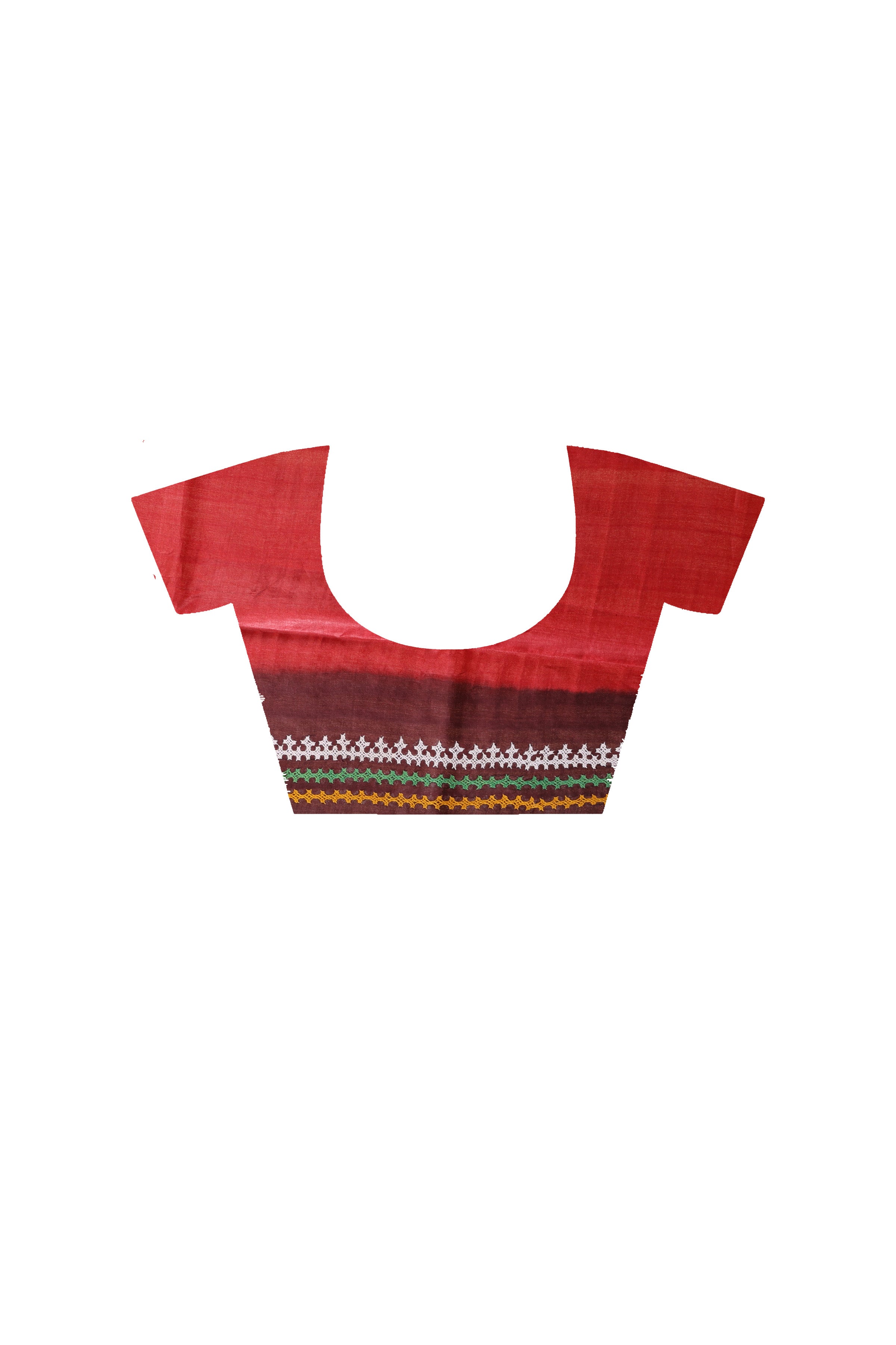 Pure Dye Tussar Silk Gujarati Stitch Saree