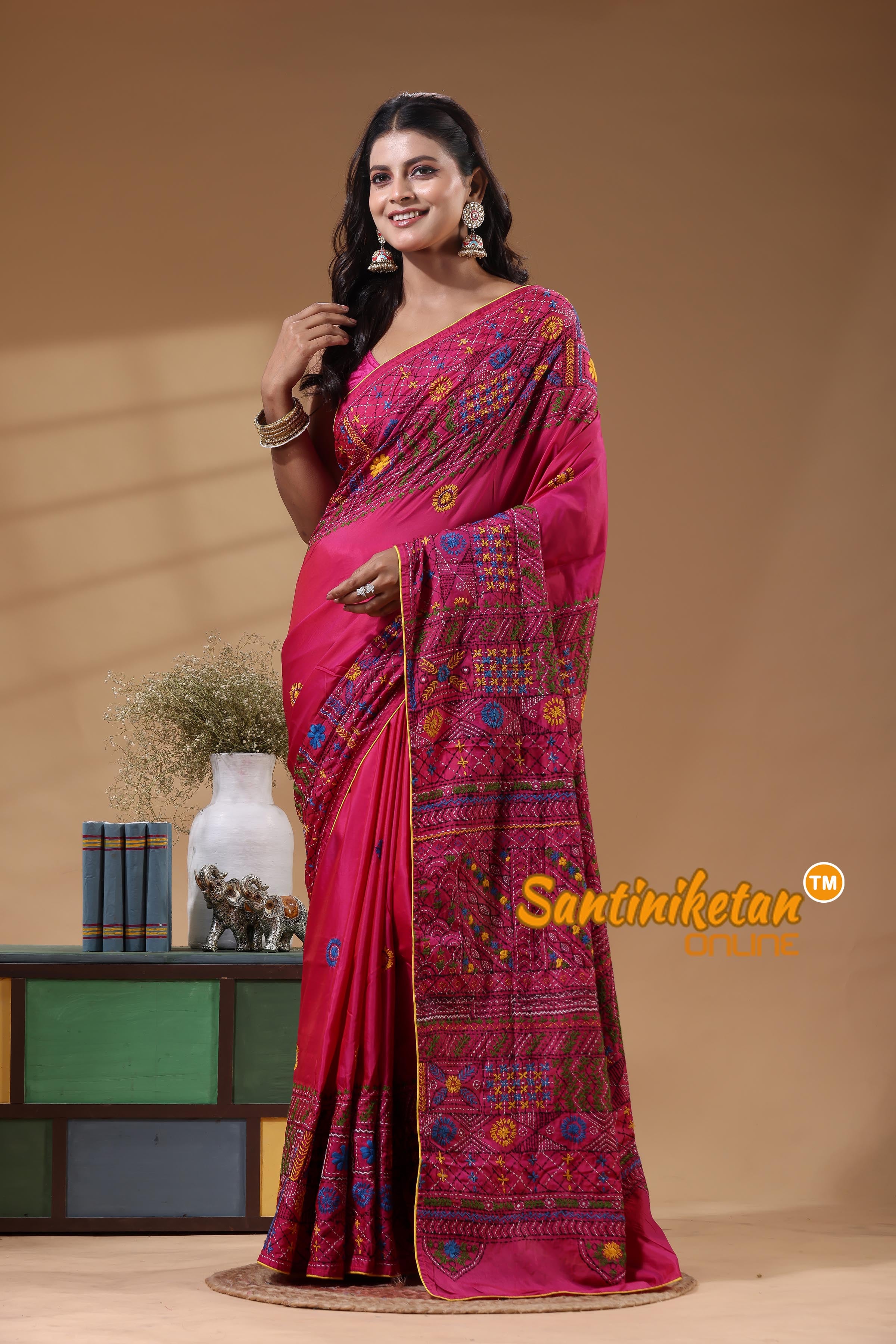 Bangalore Silk Lambani Stitch Saree