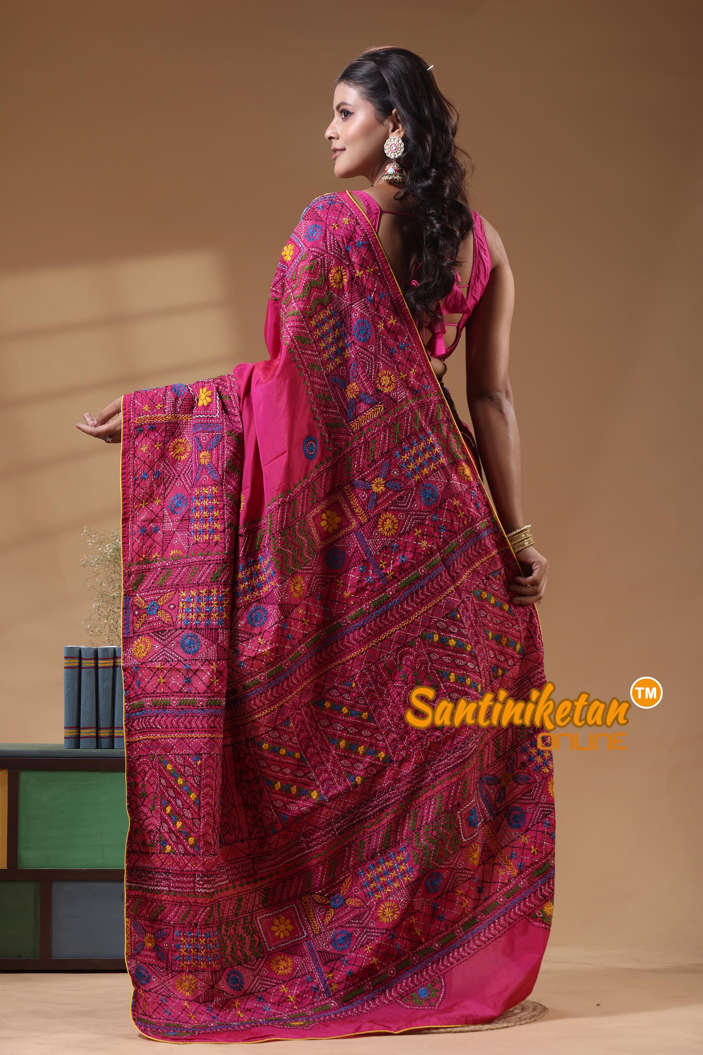 Bangalore Silk Lambani Stitch Saree