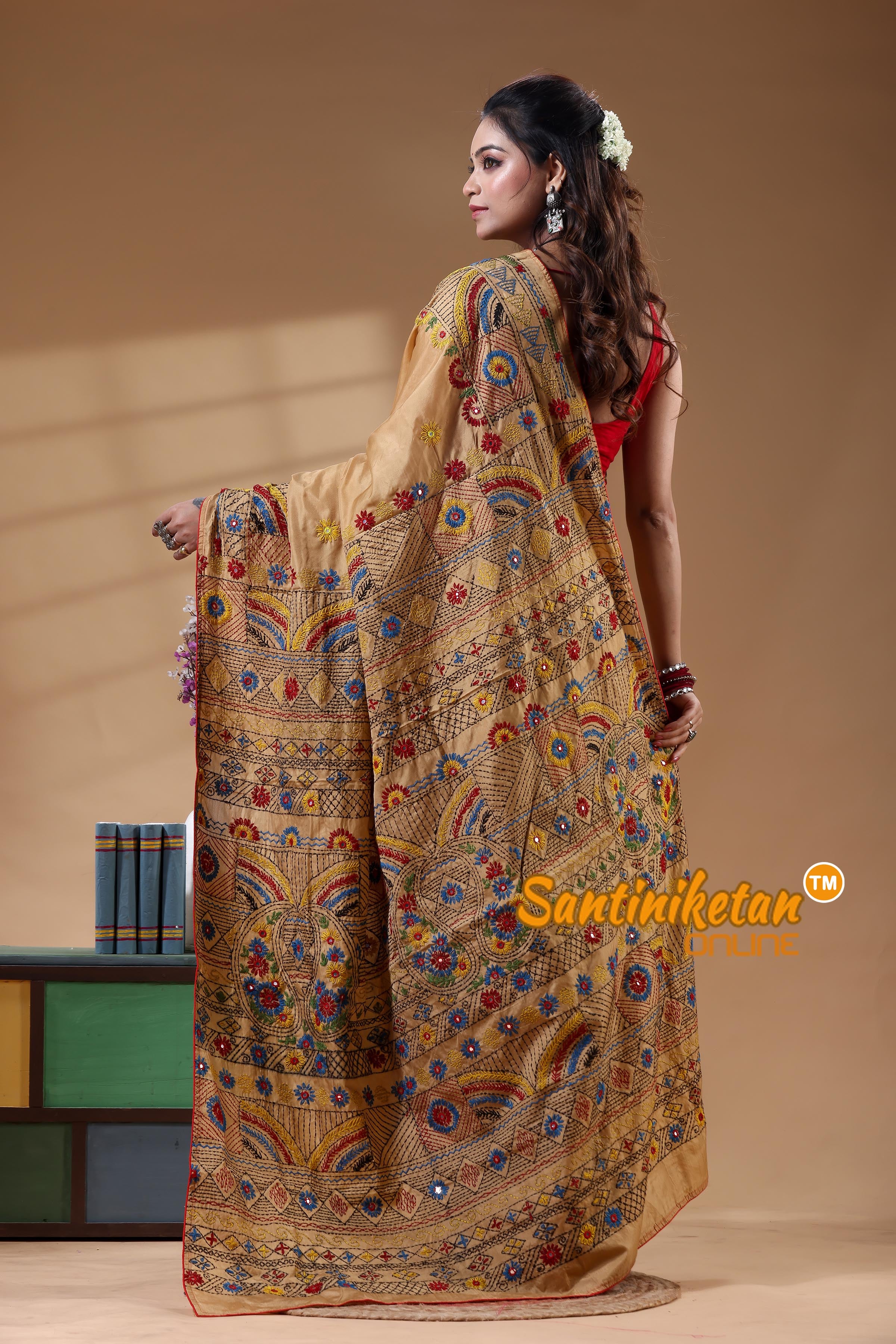 Bangalore Silk Lambani Stitch Saree