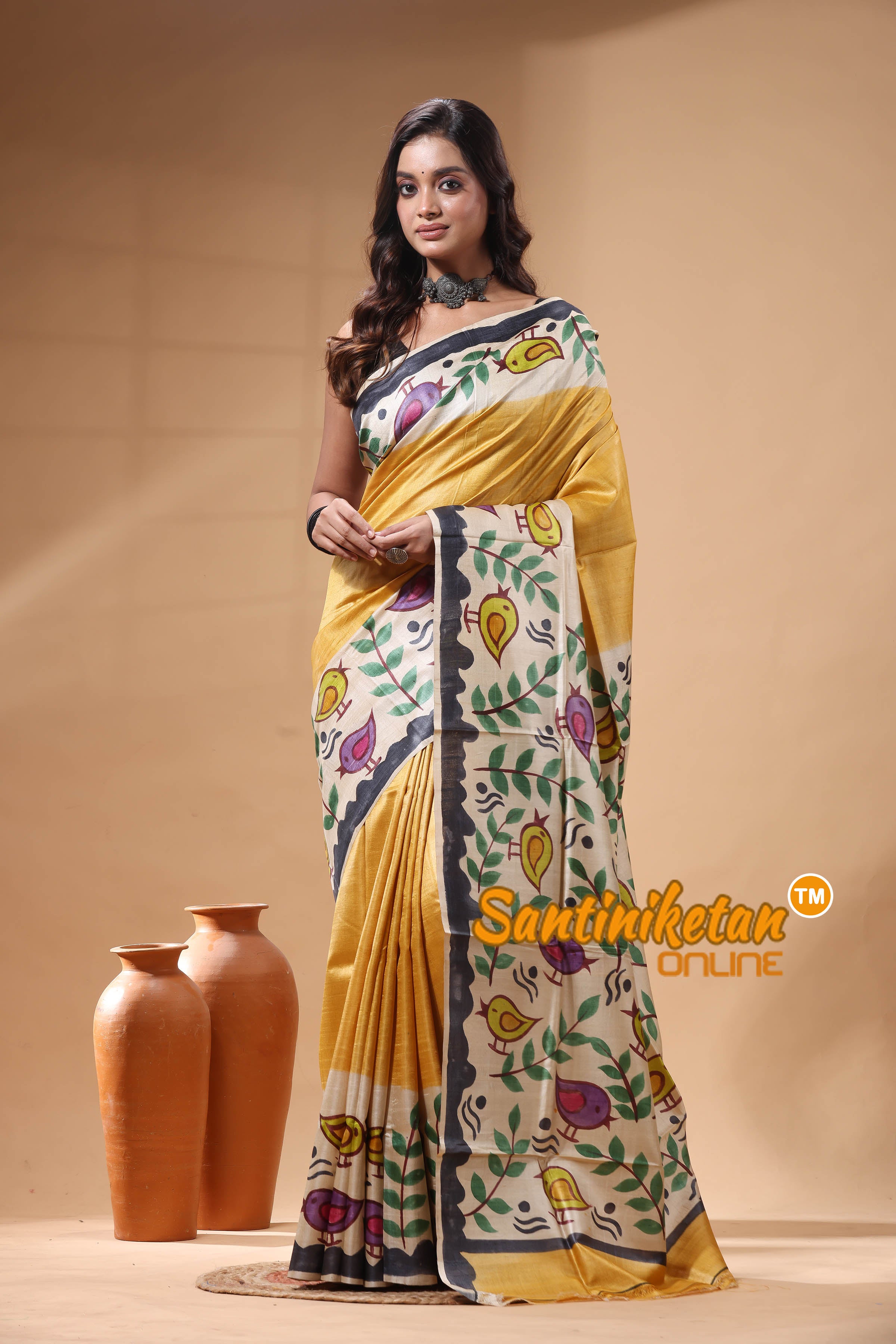 Pure Tussar Hand Painted Saree SN2630032