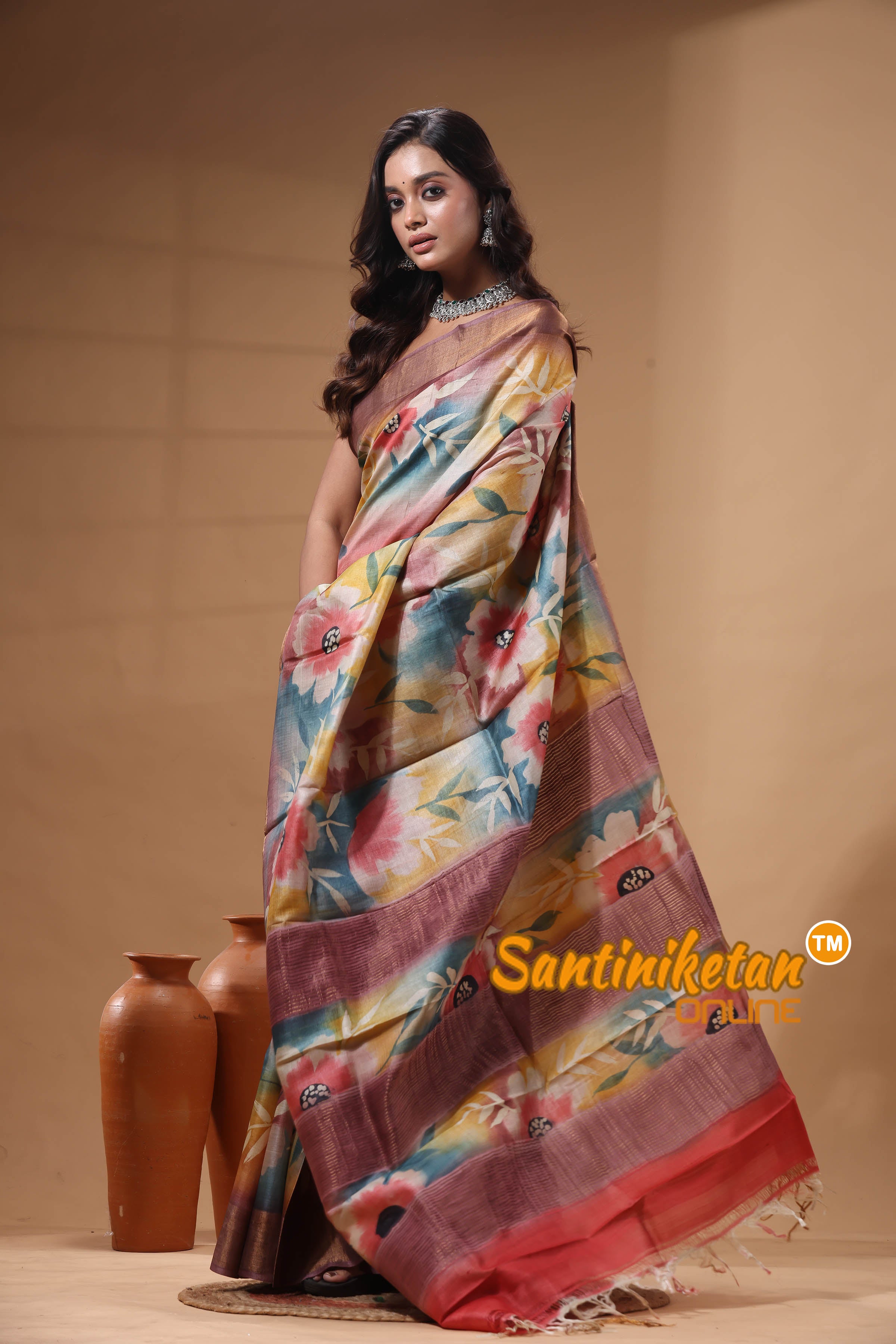 Pure Zari Tussar Hand Painted Saree SN2630521