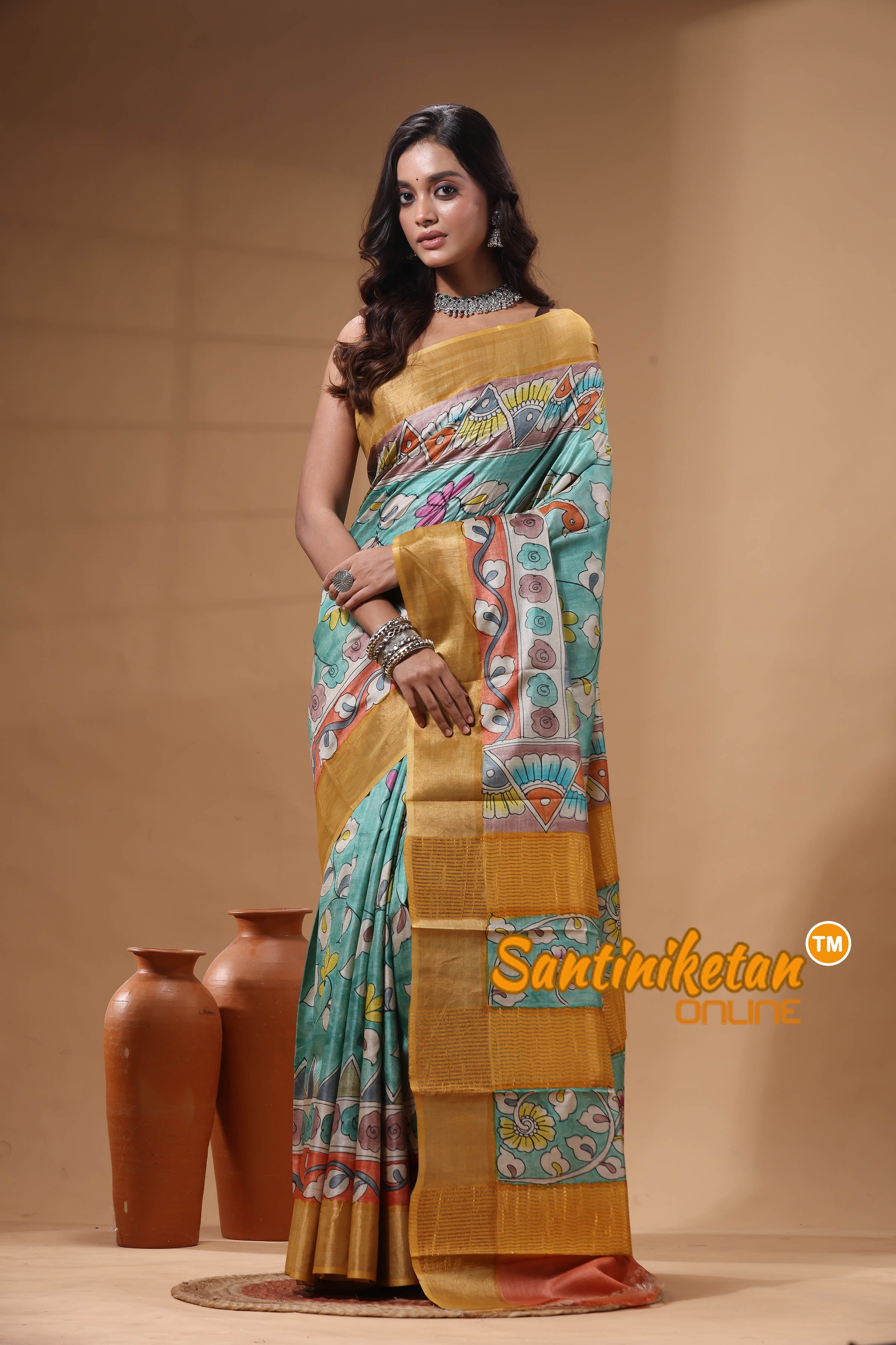 Pure Zari Tussar Hand Painted Saree SN2630546