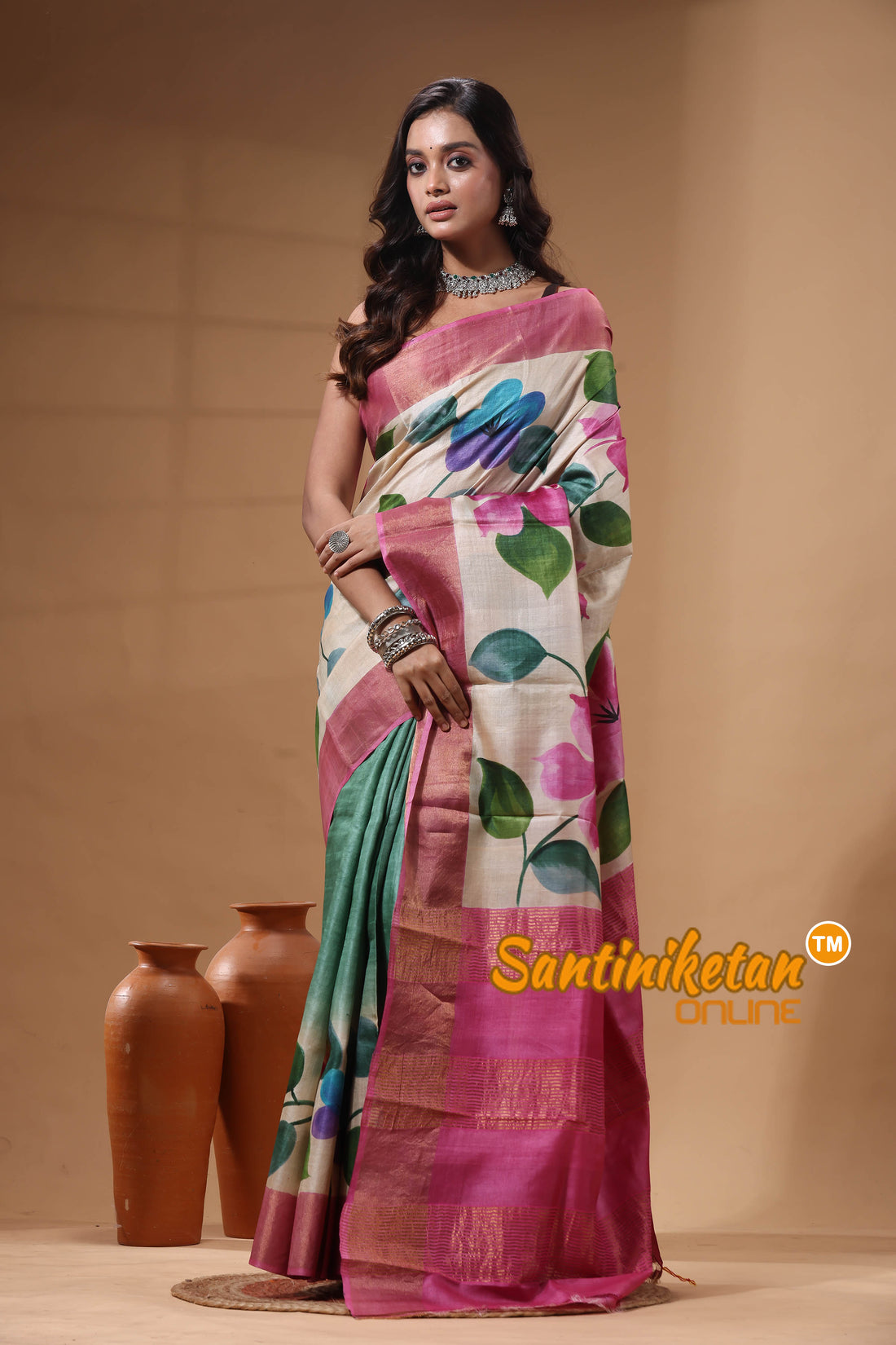 Pure Zari Tussar Hand Painted Saree SN2630570