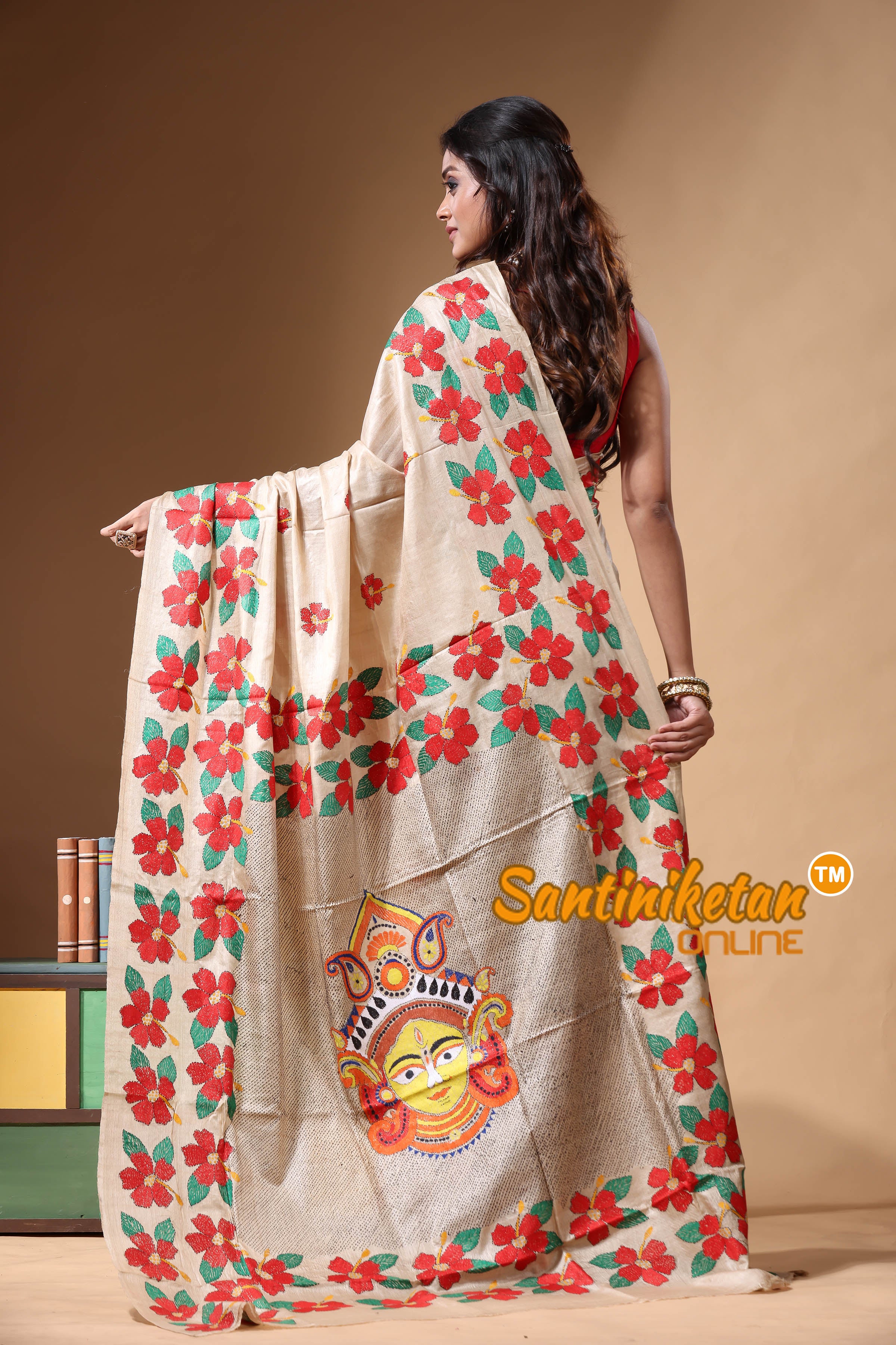 Pure Gachi Tussar Kantha Stitch Saree SN2630680
