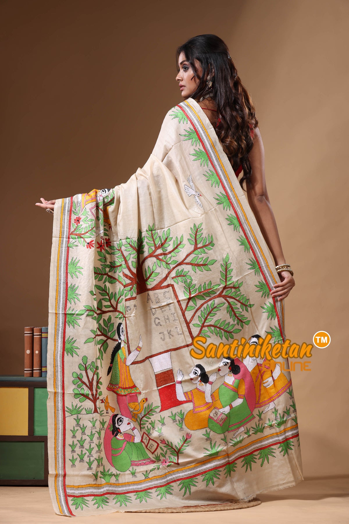 Pure Gachi Tussar Kantha Stitch Saree SN2631085