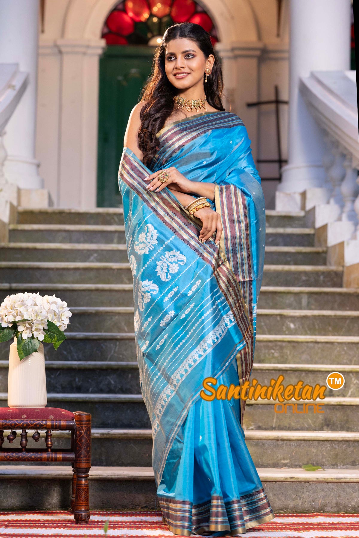 Blue Soft Color Garad Saree SN2631782
