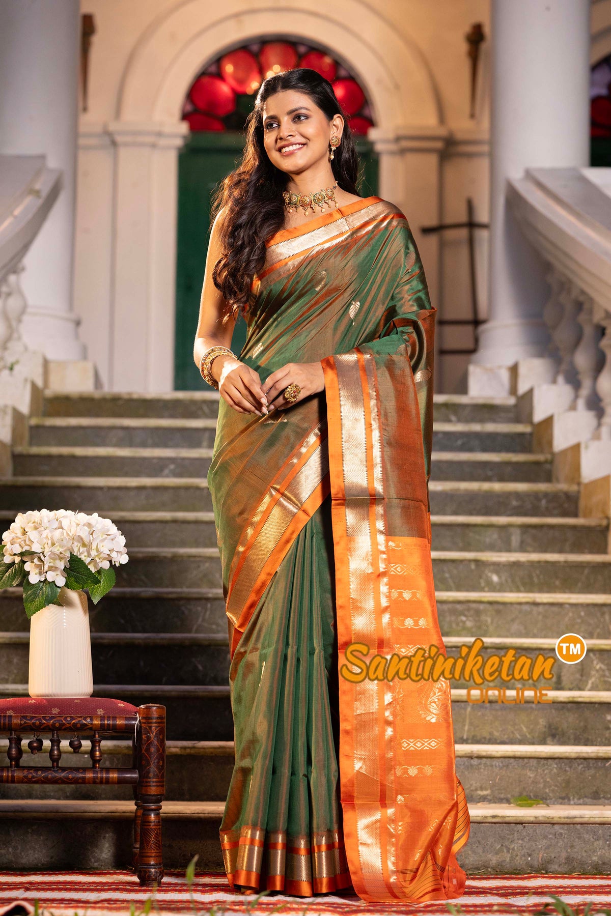 Kanjivaram Design Garad Silk Saree with Blouse SN2631814