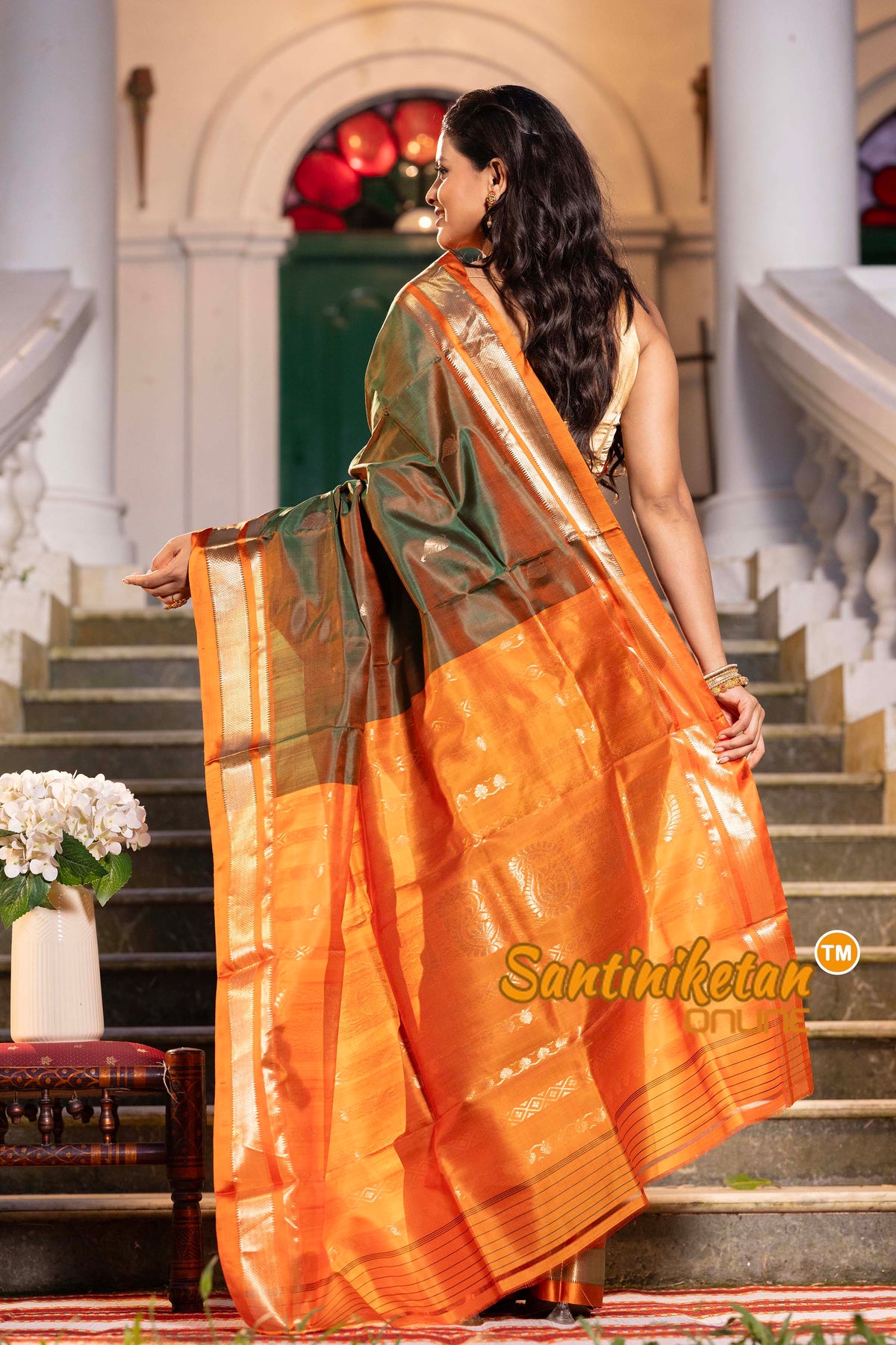 Kanjivaram Design Garad Silk Saree with Blouse SN2631814