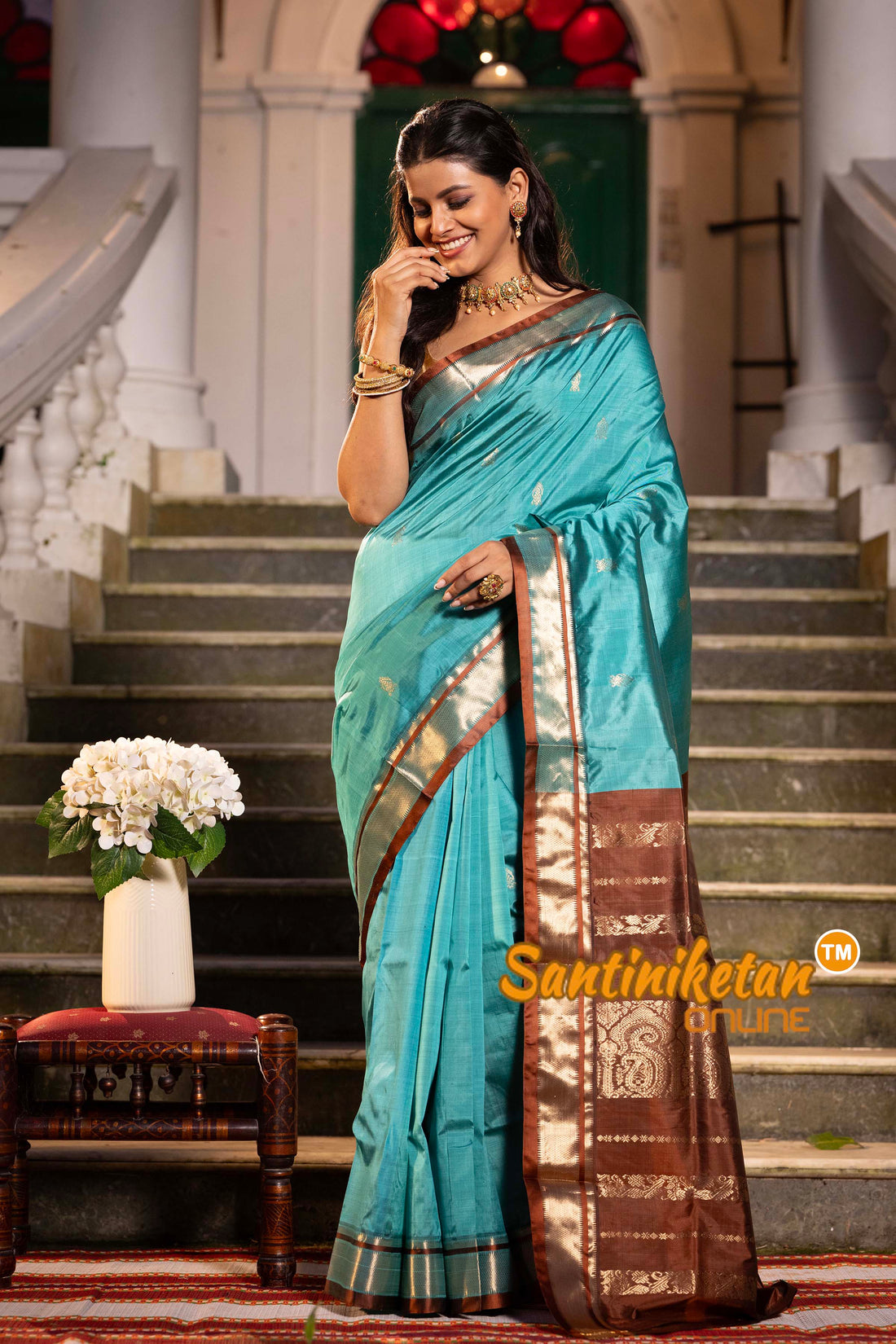 Kanjivaram Design Garad Silk Saree with Blouse SN2631827