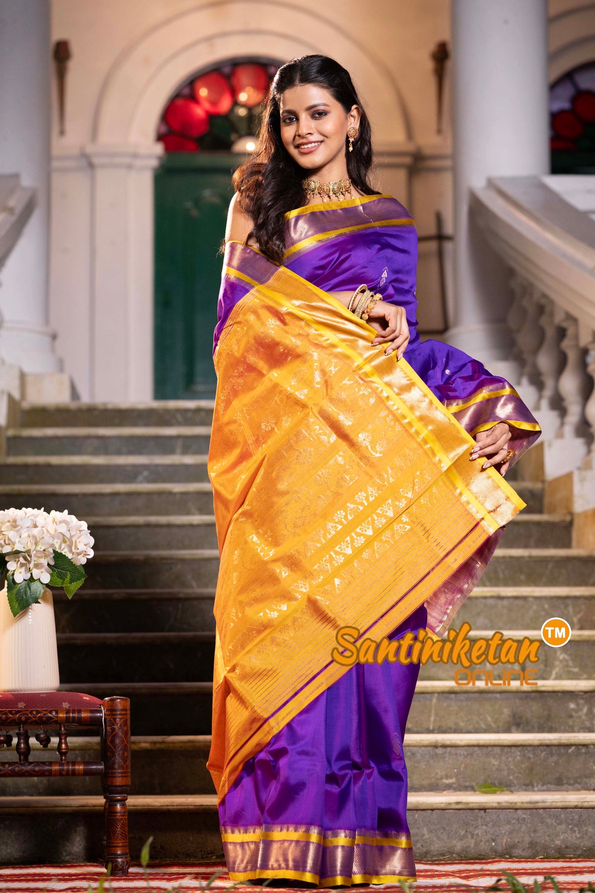 Kanjivaram Design Garad Silk Saree with Blouse SN2631833