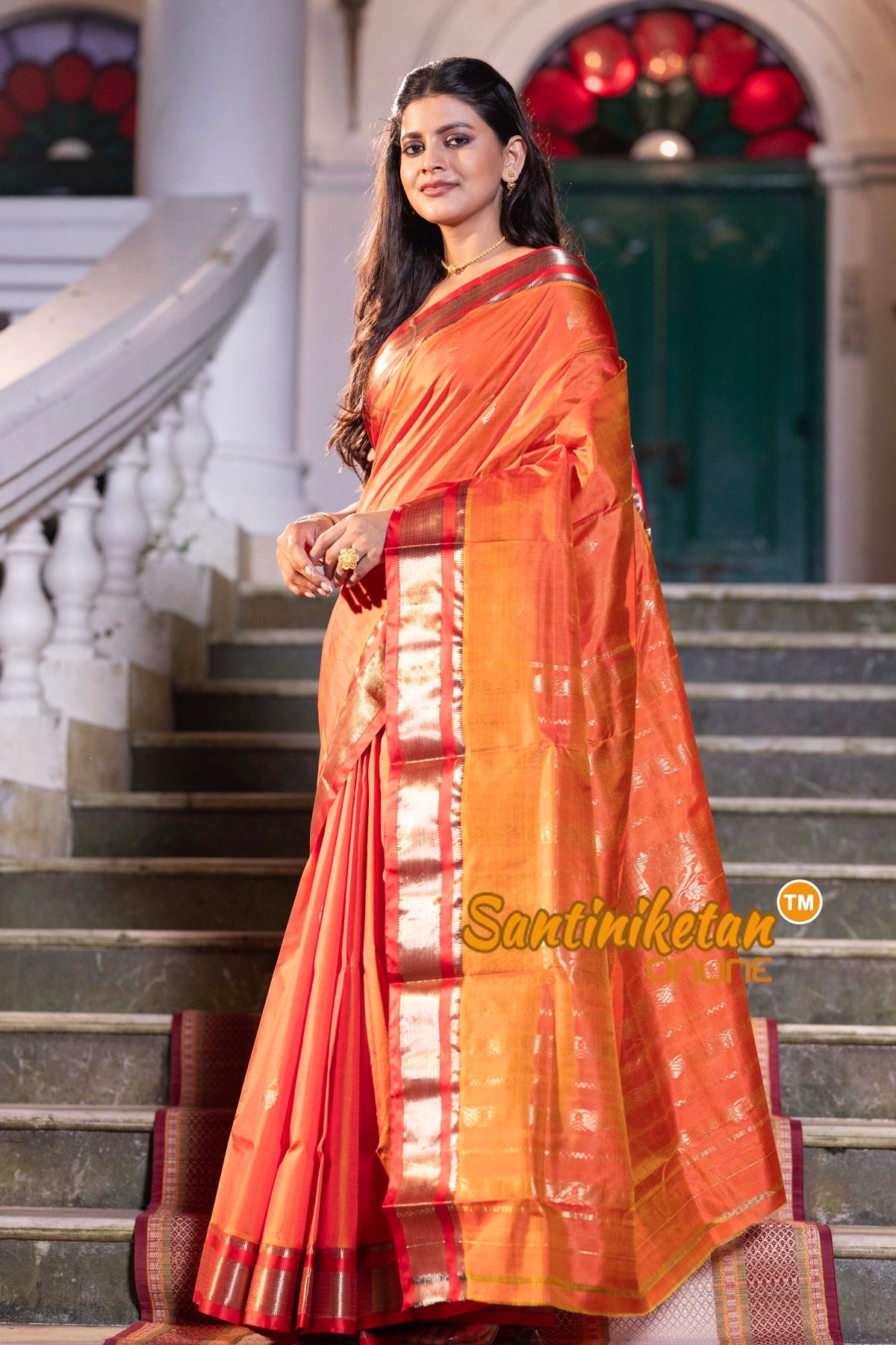 Kanjivaram Design Garad Silk Saree with Blouse SN2631915