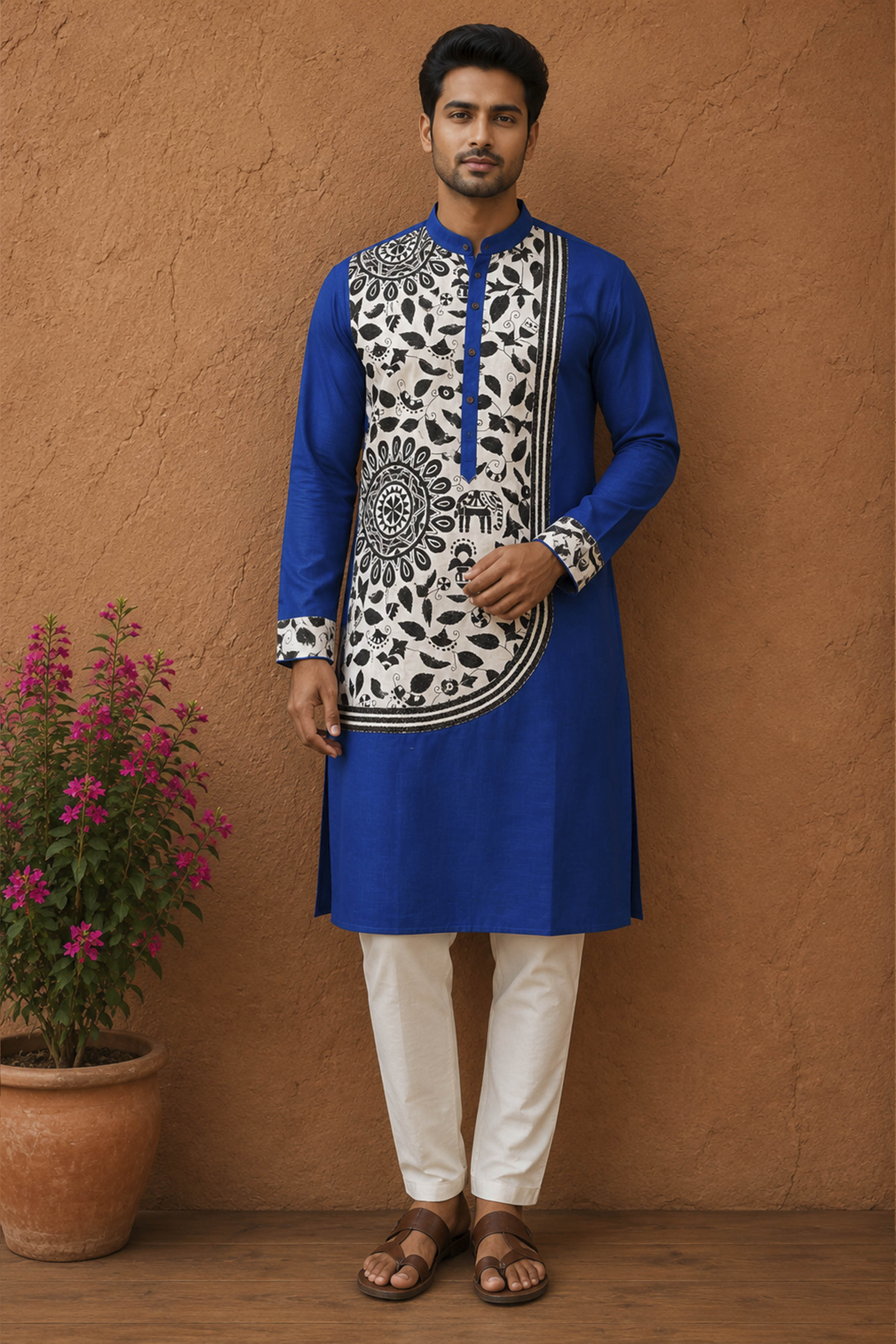 Cotton Kantha Stitch (Hand Embroidery) Panjabi
