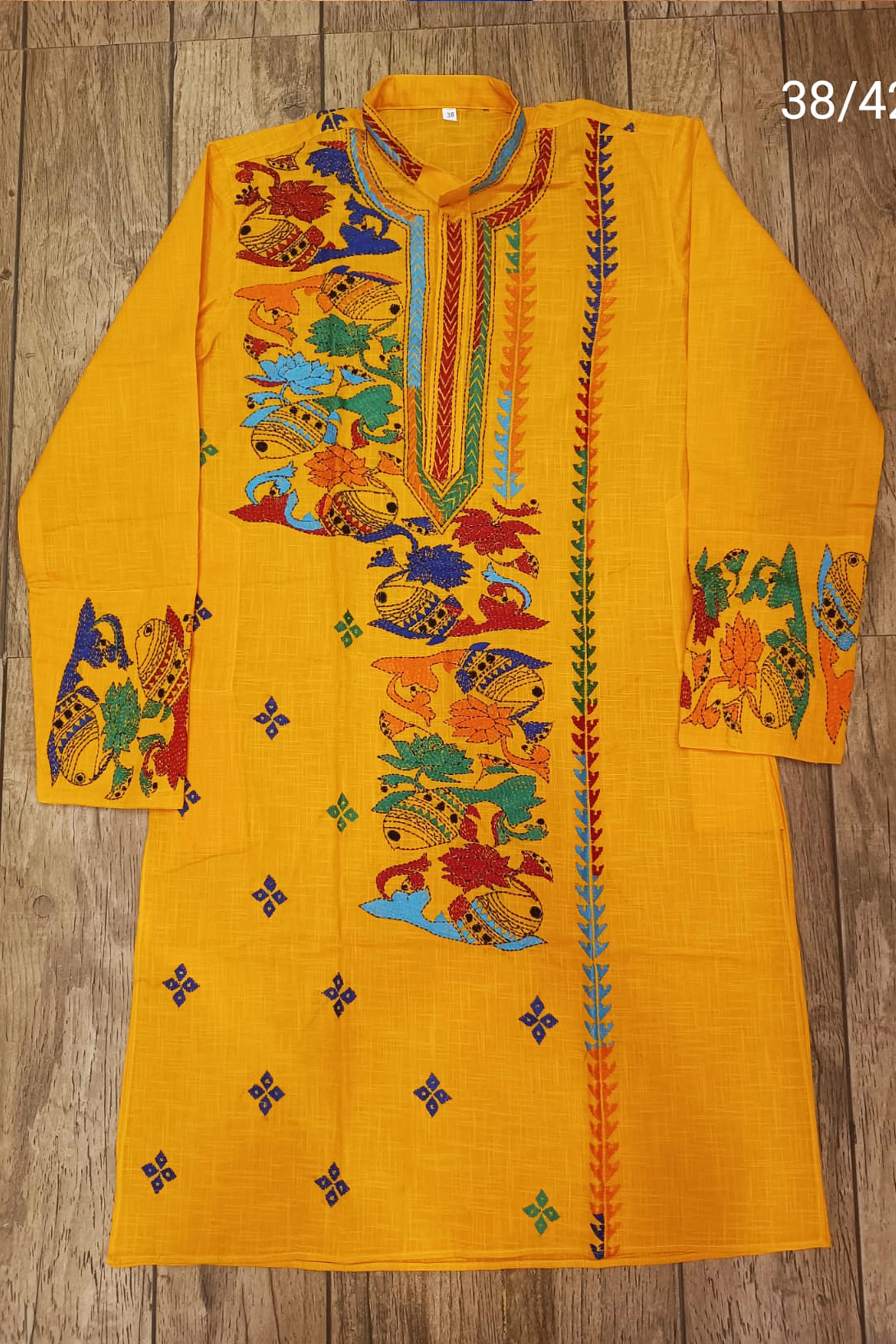 Cotton Kantha Stitch (Hand Embroidery) Panjabi