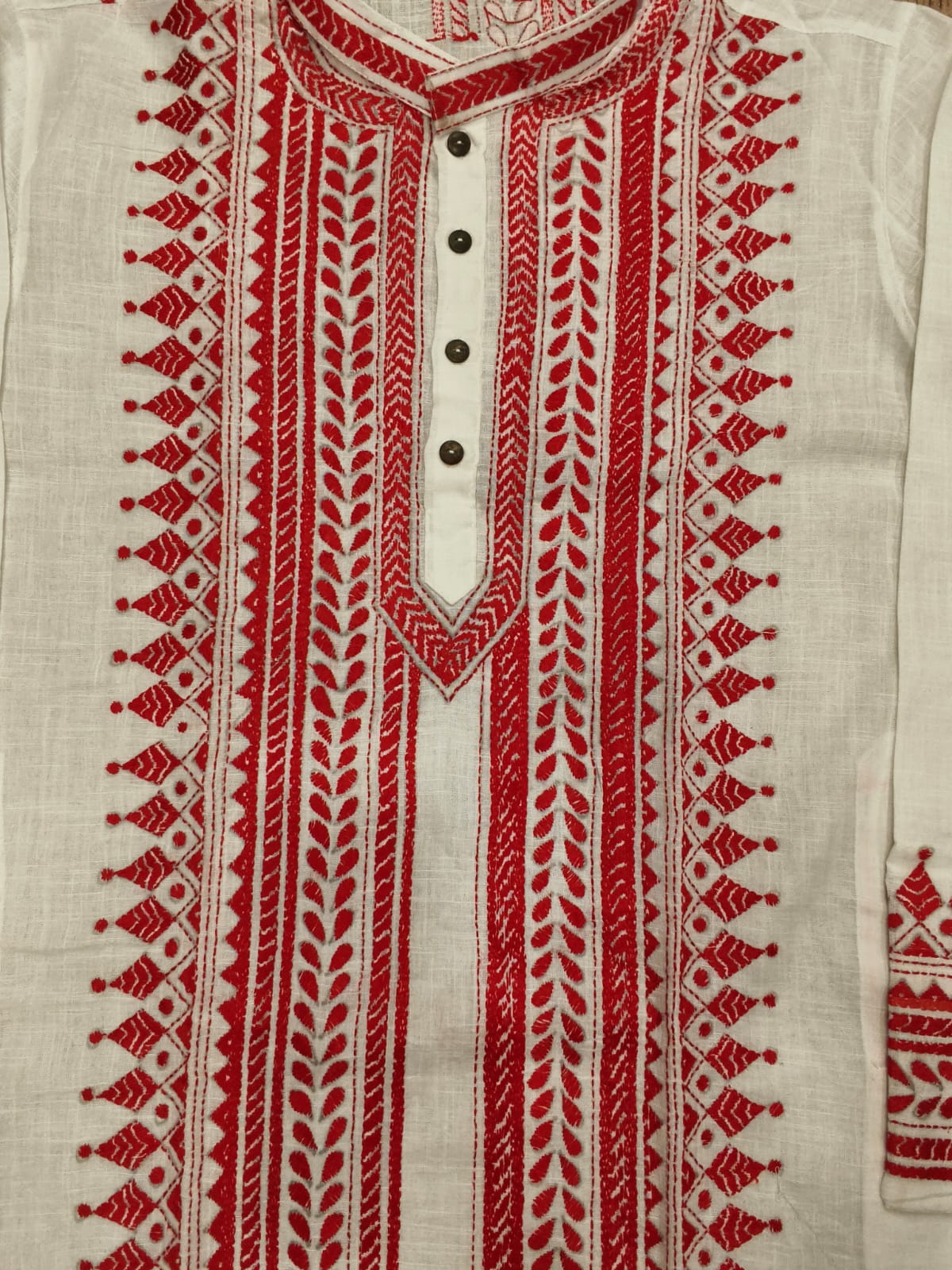 Cotton Kantha Stitch (Hand Embroidery) Panjabi