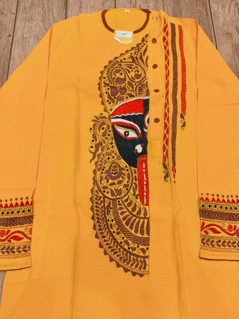 Rani Color Cotton Kantha Stitch (Hand Embroidery) Panjabi KP26429