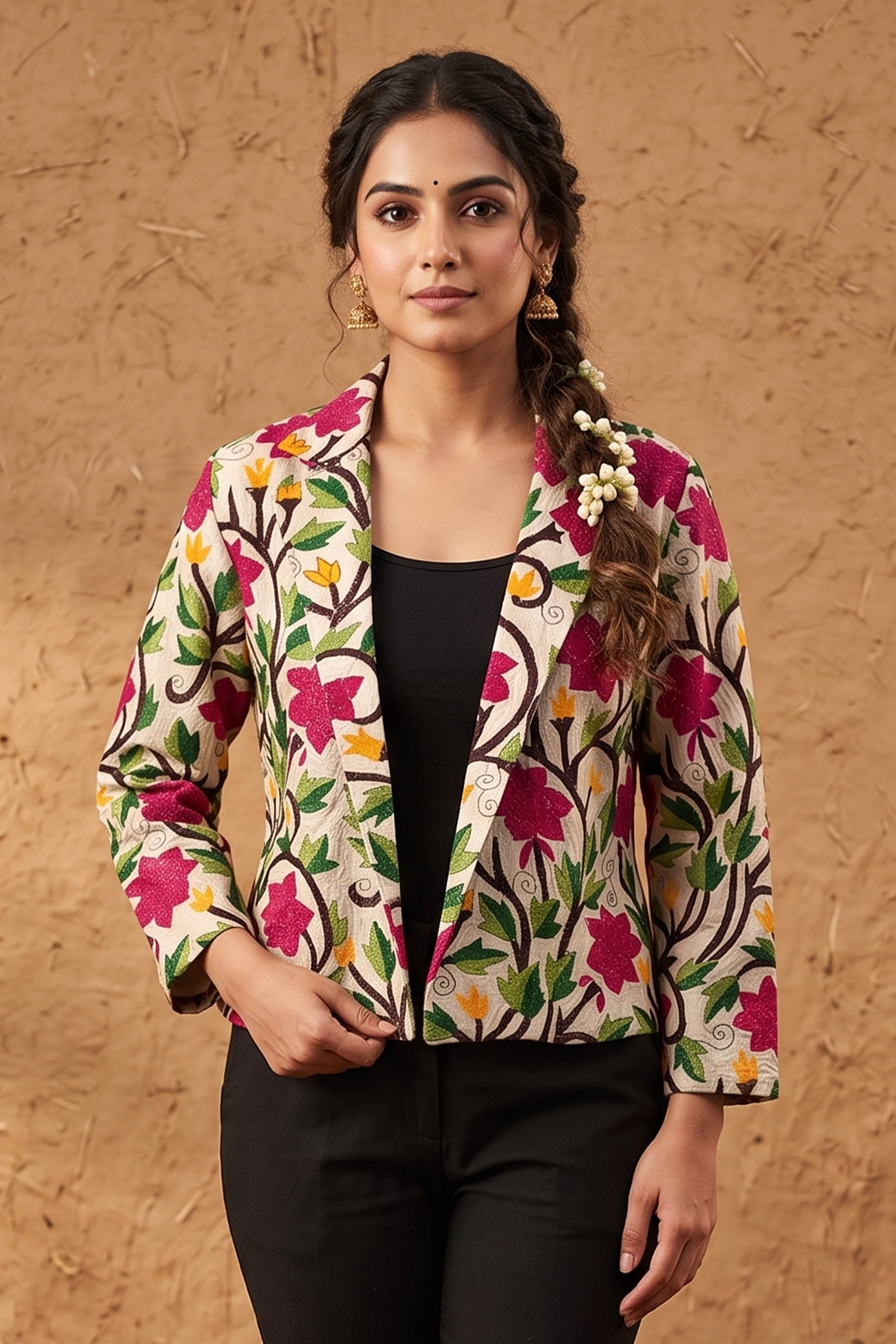 Tussar Kantha Stitch Women&
