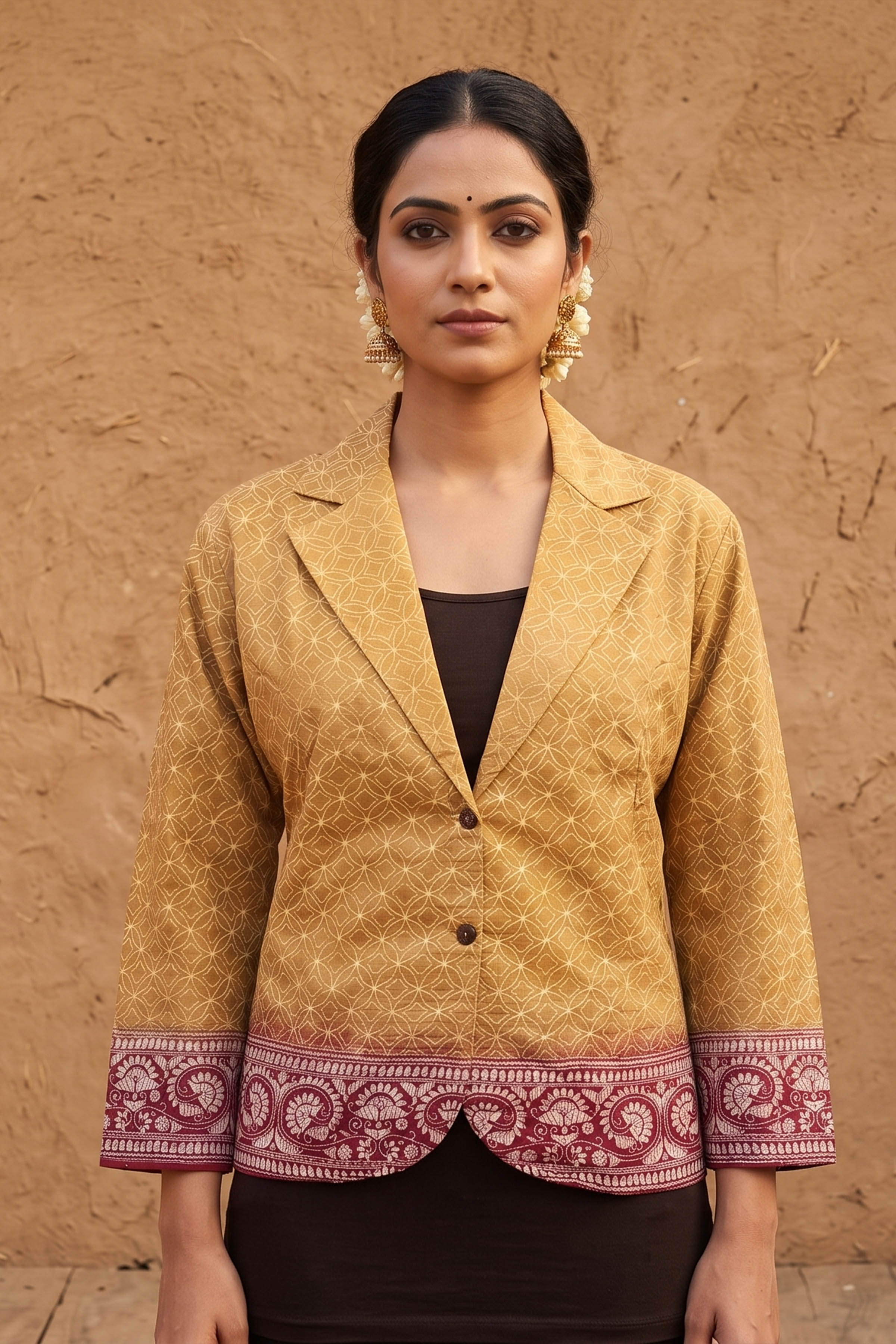 Pure Bangalore Silk Kantha Stitch Women&