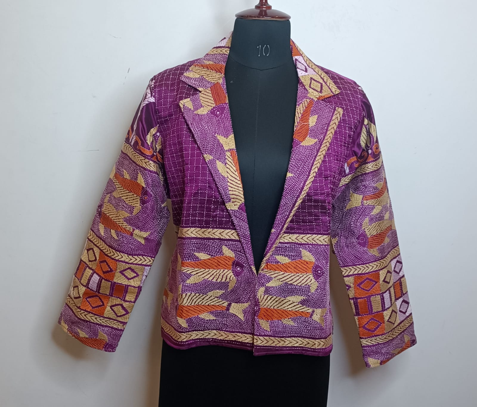 Pure Bangalore Silk Kantha Stitch Women&