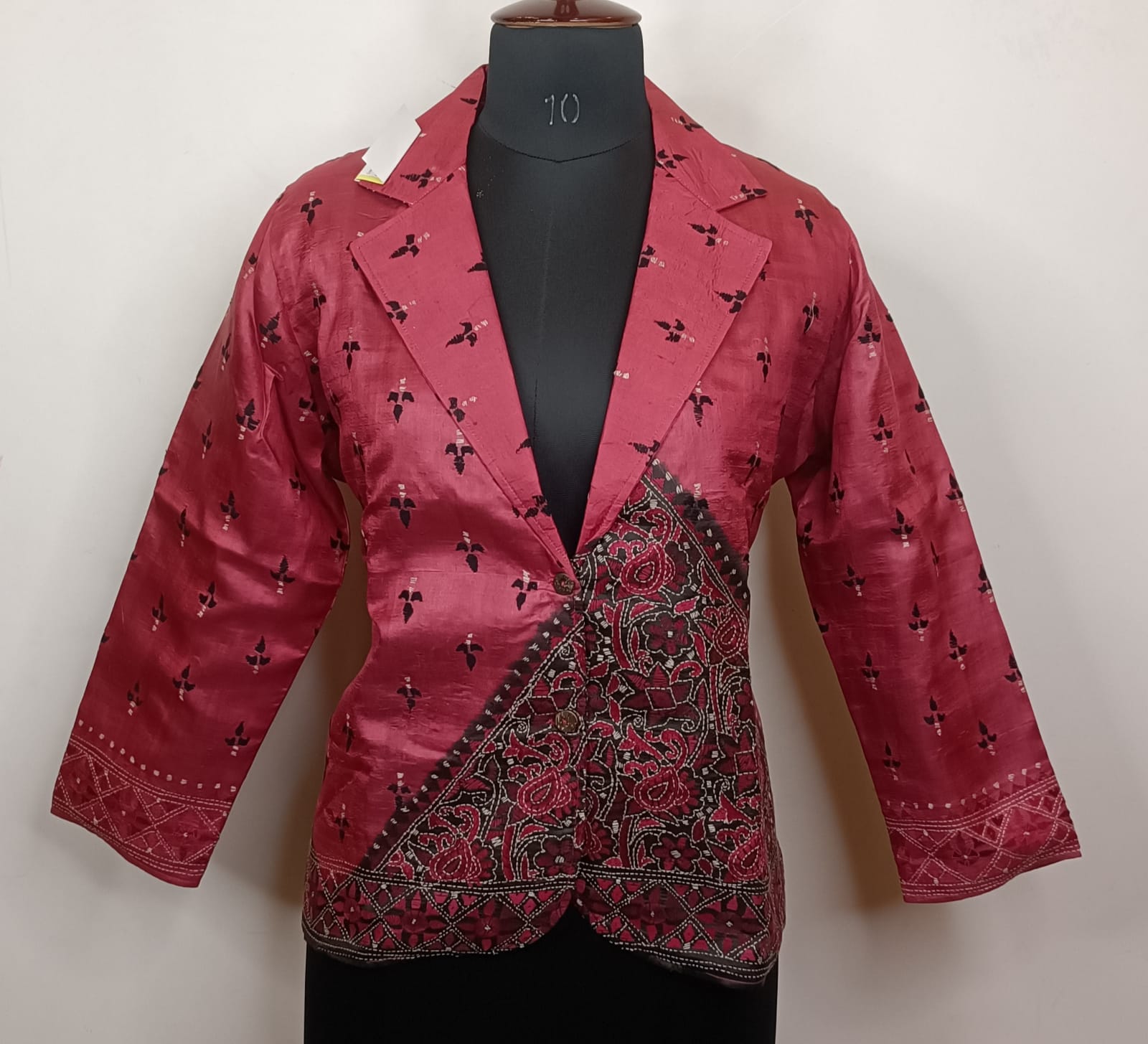 Pure Tussar Silk Kantha Stitch Women&