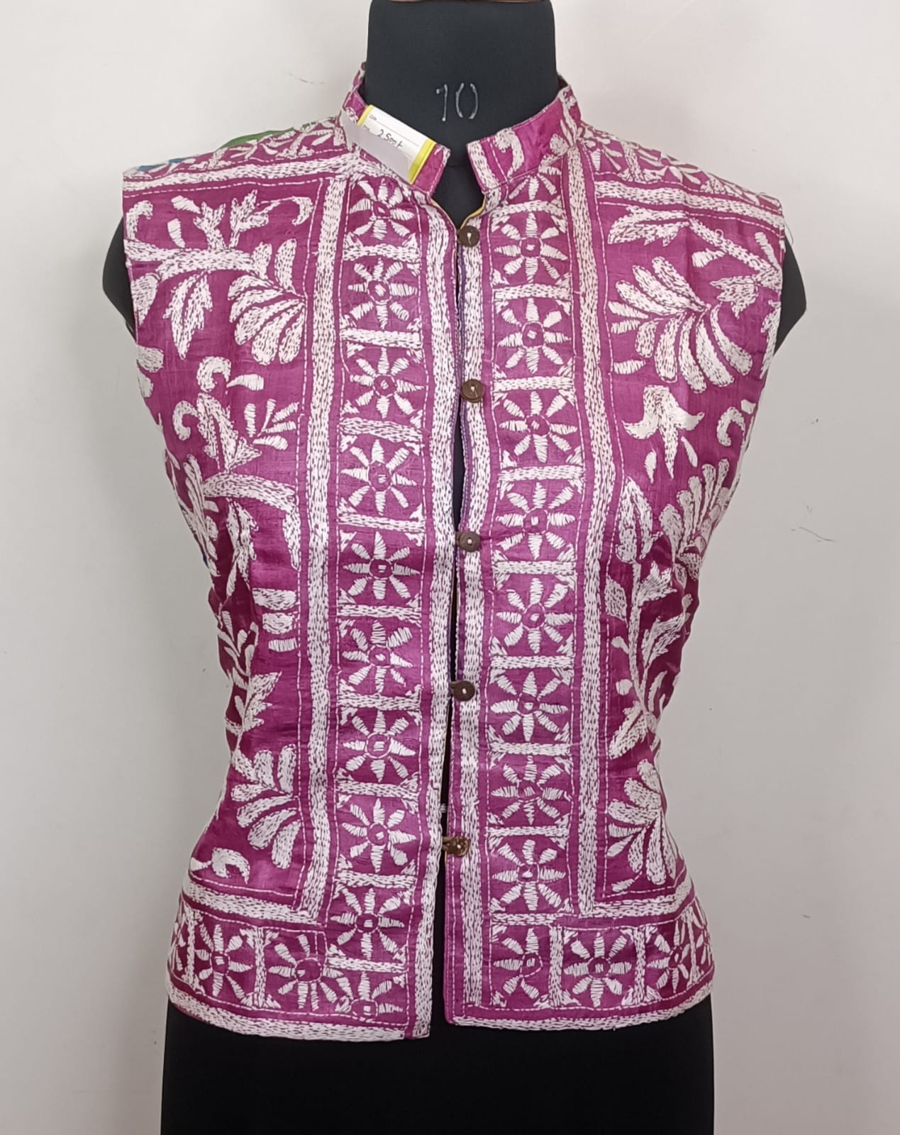 Pure Tussar Silk Kantha Stitch Women&
