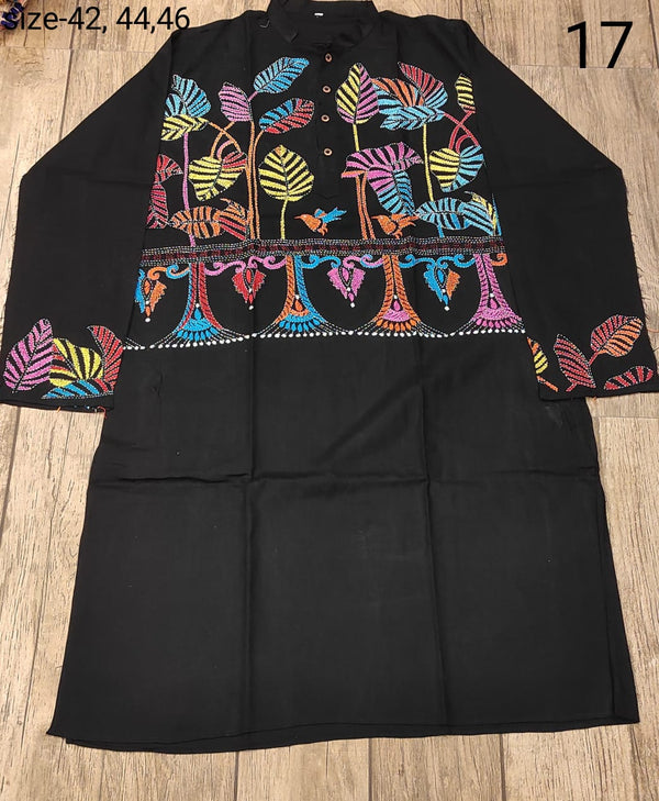 Cotton Kantha Stitch (Hand Embroidery) Panjabi SN2023WPCK03