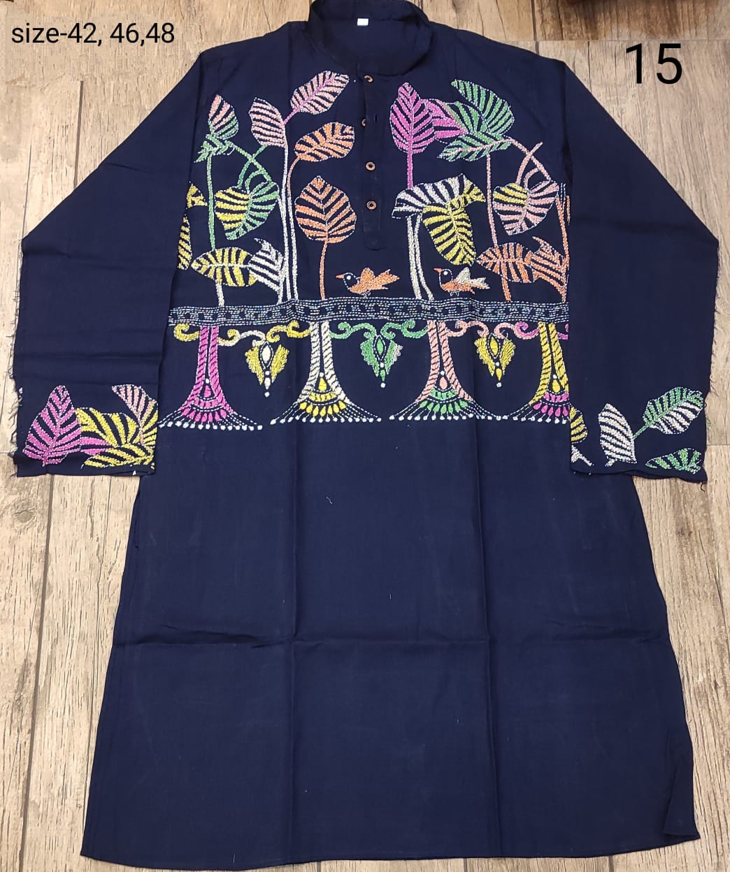 Cotton Kantha Stitch (Hand Embroidery) Panjabi SN2023WPCK05