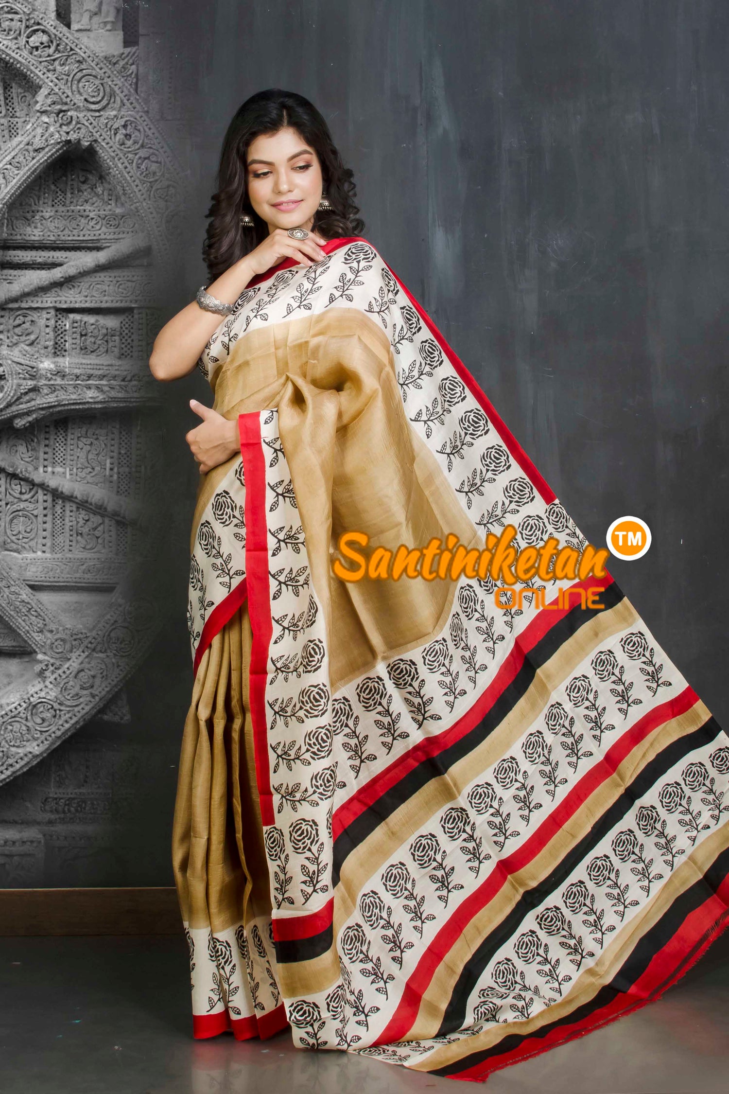 Hand Block On Murshidabad Silk SN20209210