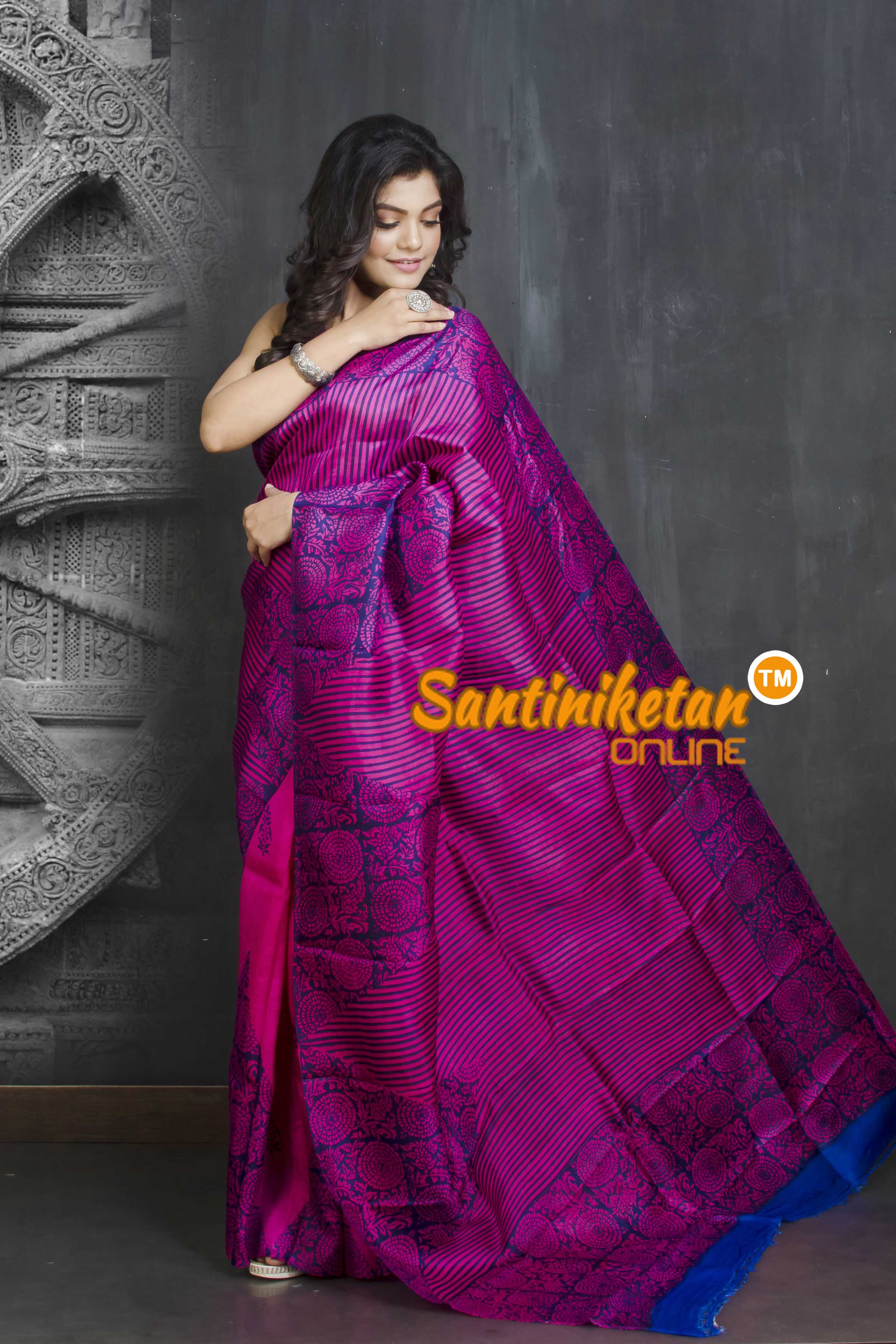 Hand Block On Murshidabad Silk SN20209245