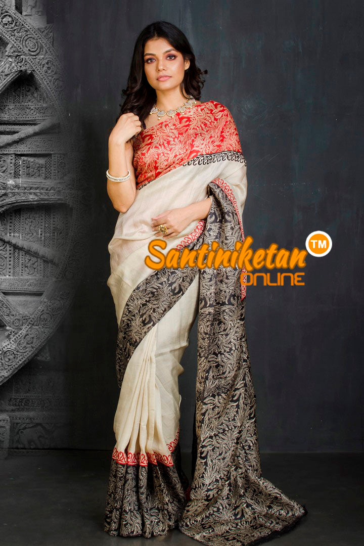 Hand Block On Murshidabad Silk SN20201871