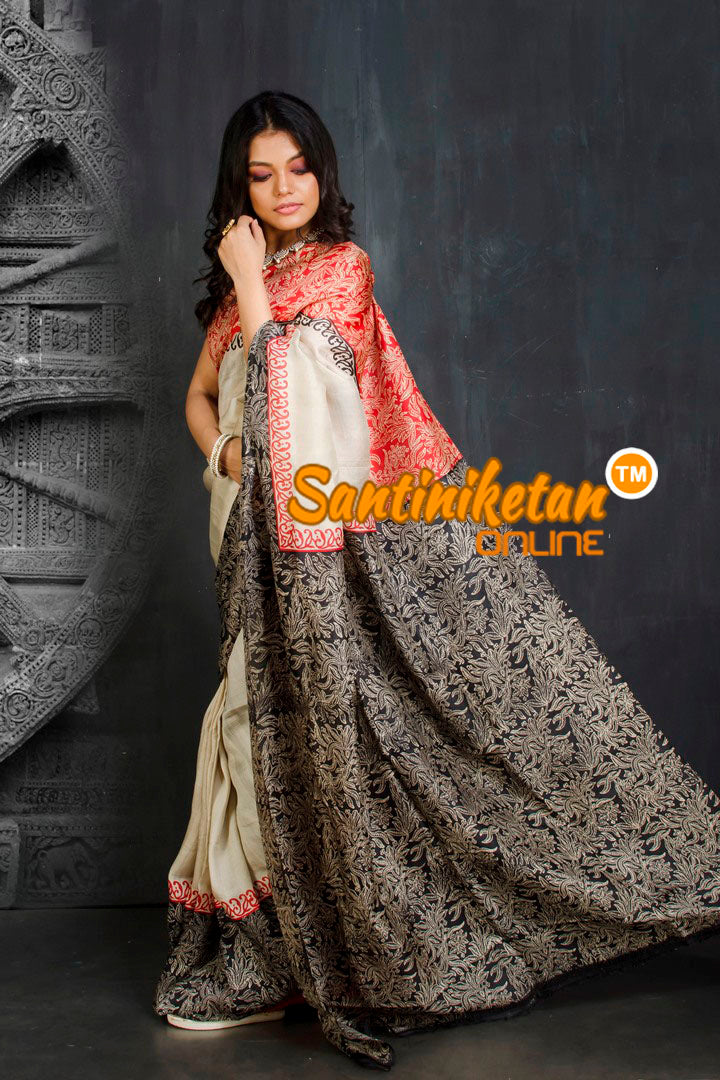Hand Block On Murshidabad Silk SN20201871