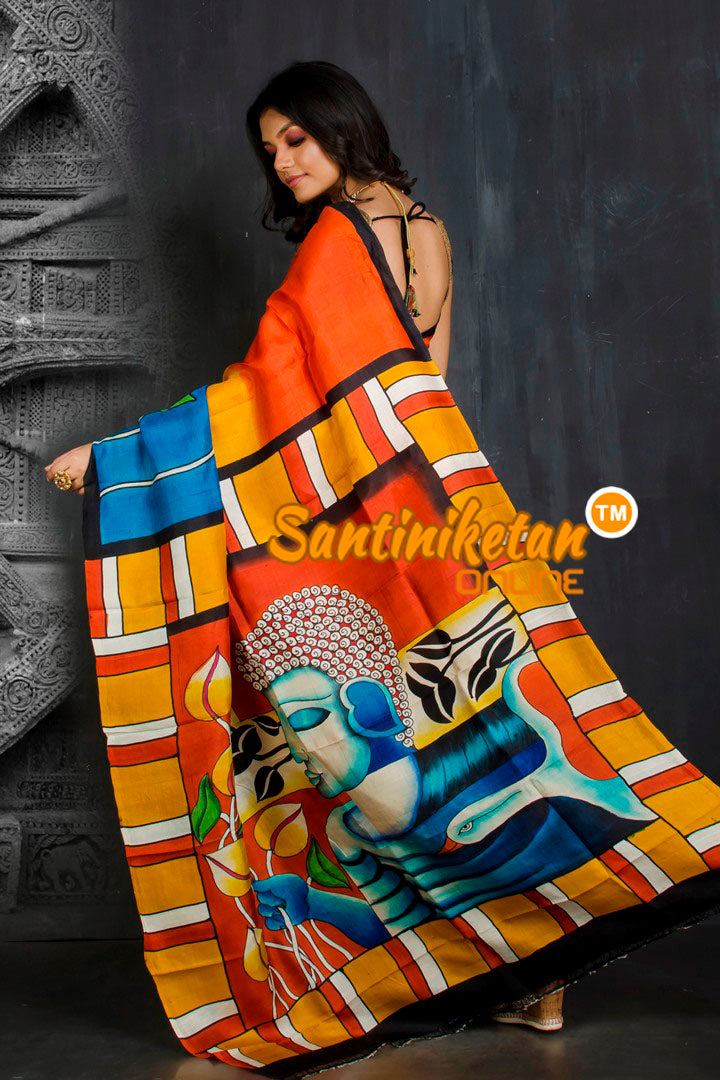 Hand Made Design On Murshidabad Silk SN20201929
