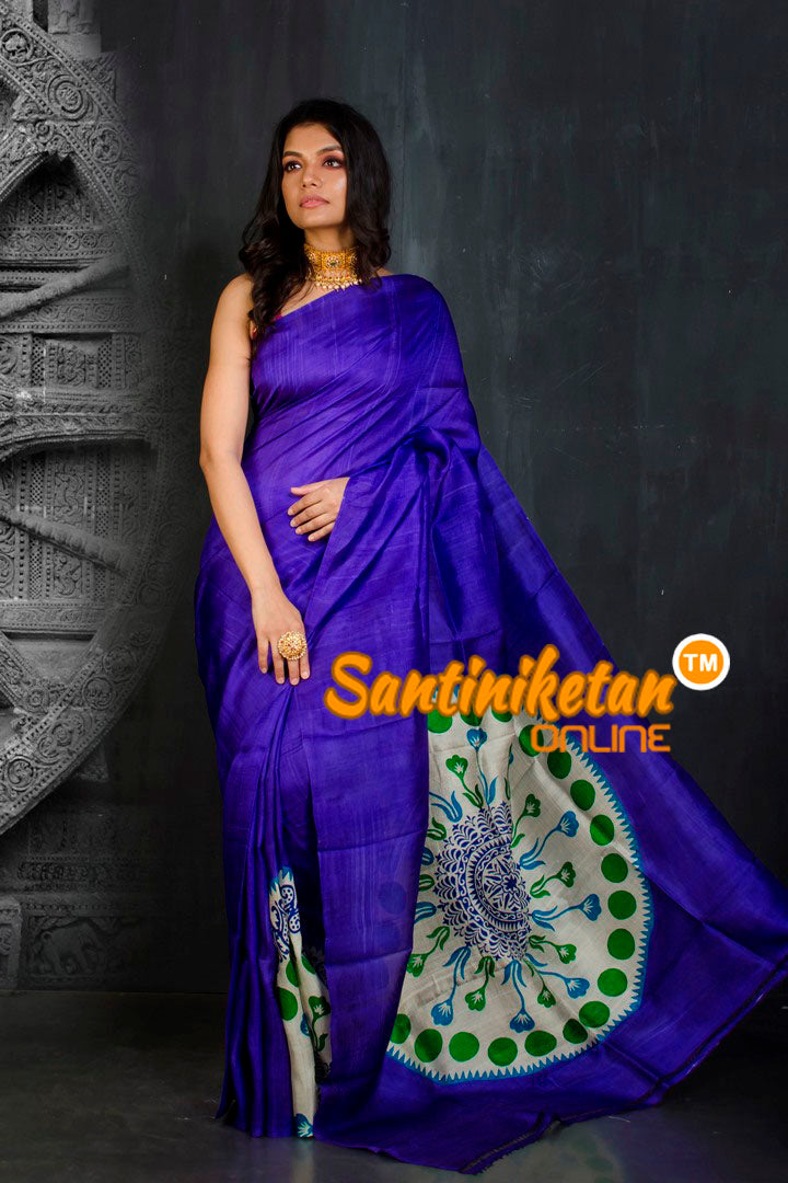 Hand Block On Murshidabad Silk SN20202095