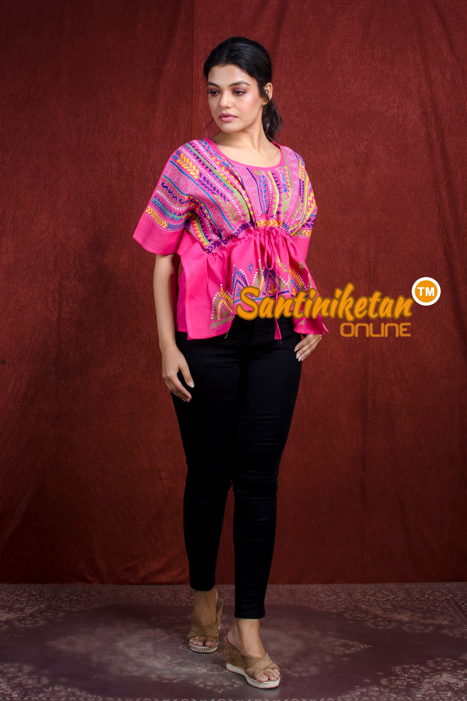 Kantha Hand Embroidery Kaftan SN20218222